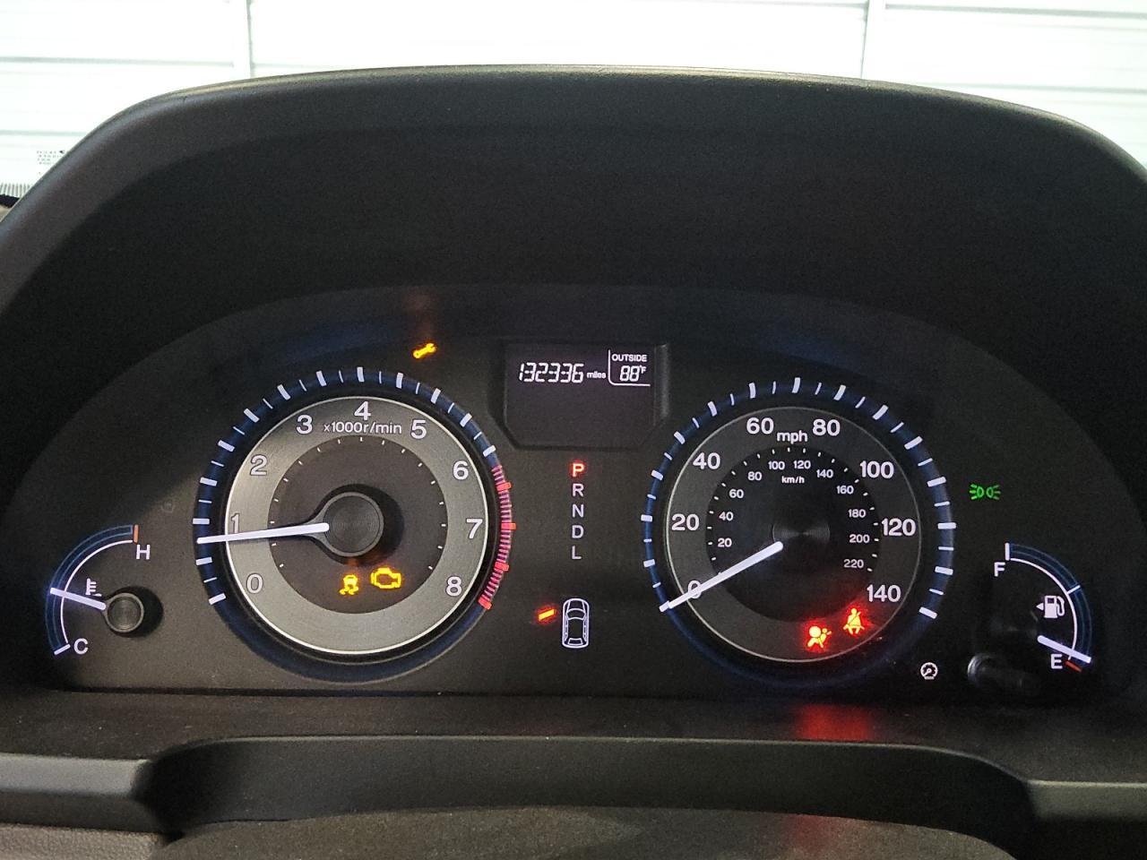 2013 Honda Odyssey Ex Gray vin: 5FNRL5H40DB089790 Damage: Warning Light - Engine, On, Unacceptable