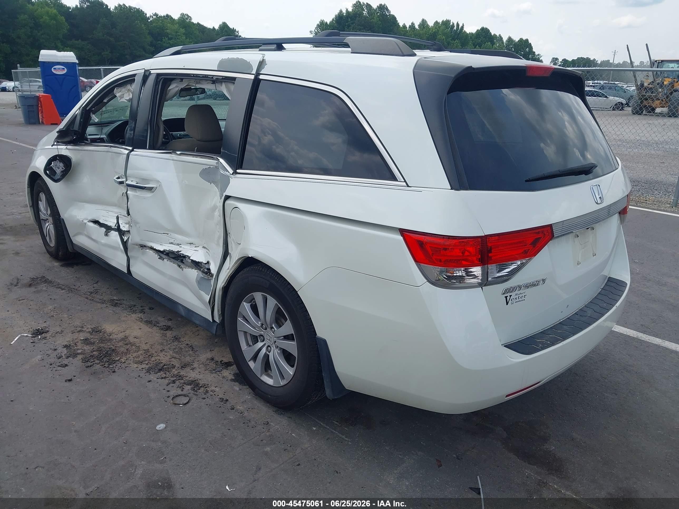 2014 Honda Odyssey Ex Белый vin: 5FNRL5H40EB029610