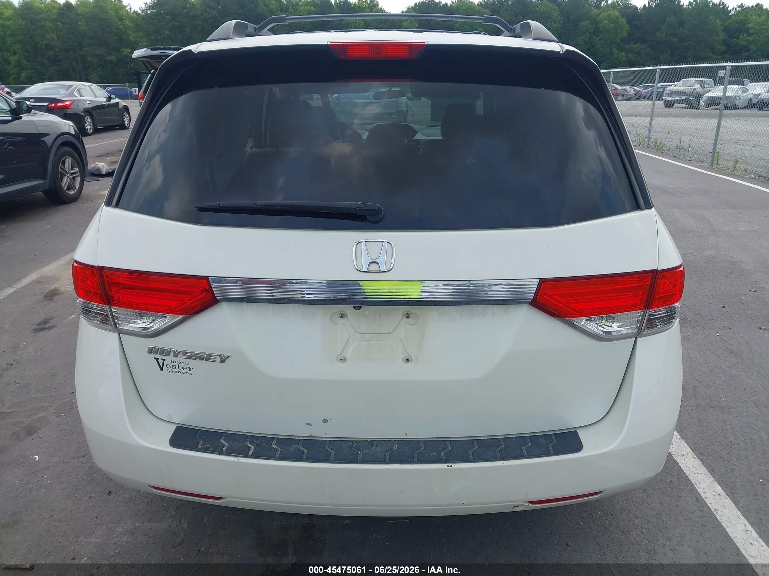 2014 Honda Odyssey Ex Белый vin: 5FNRL5H40EB029610