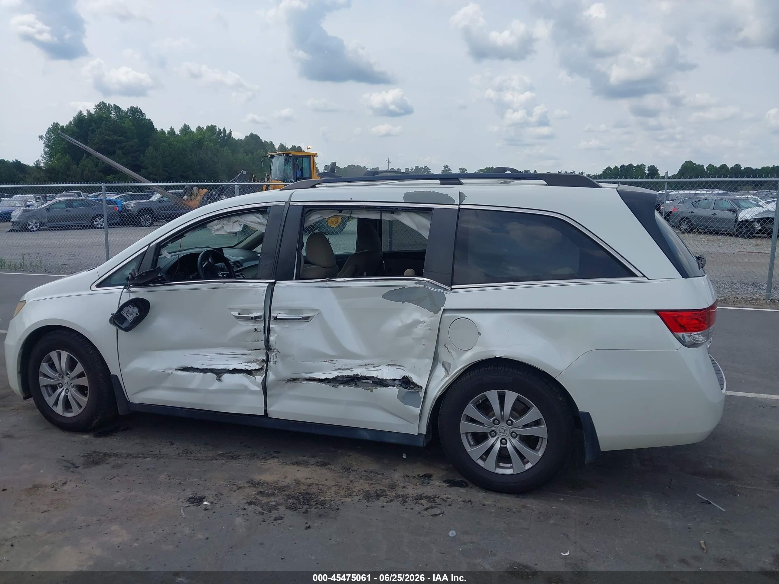 2014 Honda Odyssey Ex Белый vin: 5FNRL5H40EB029610