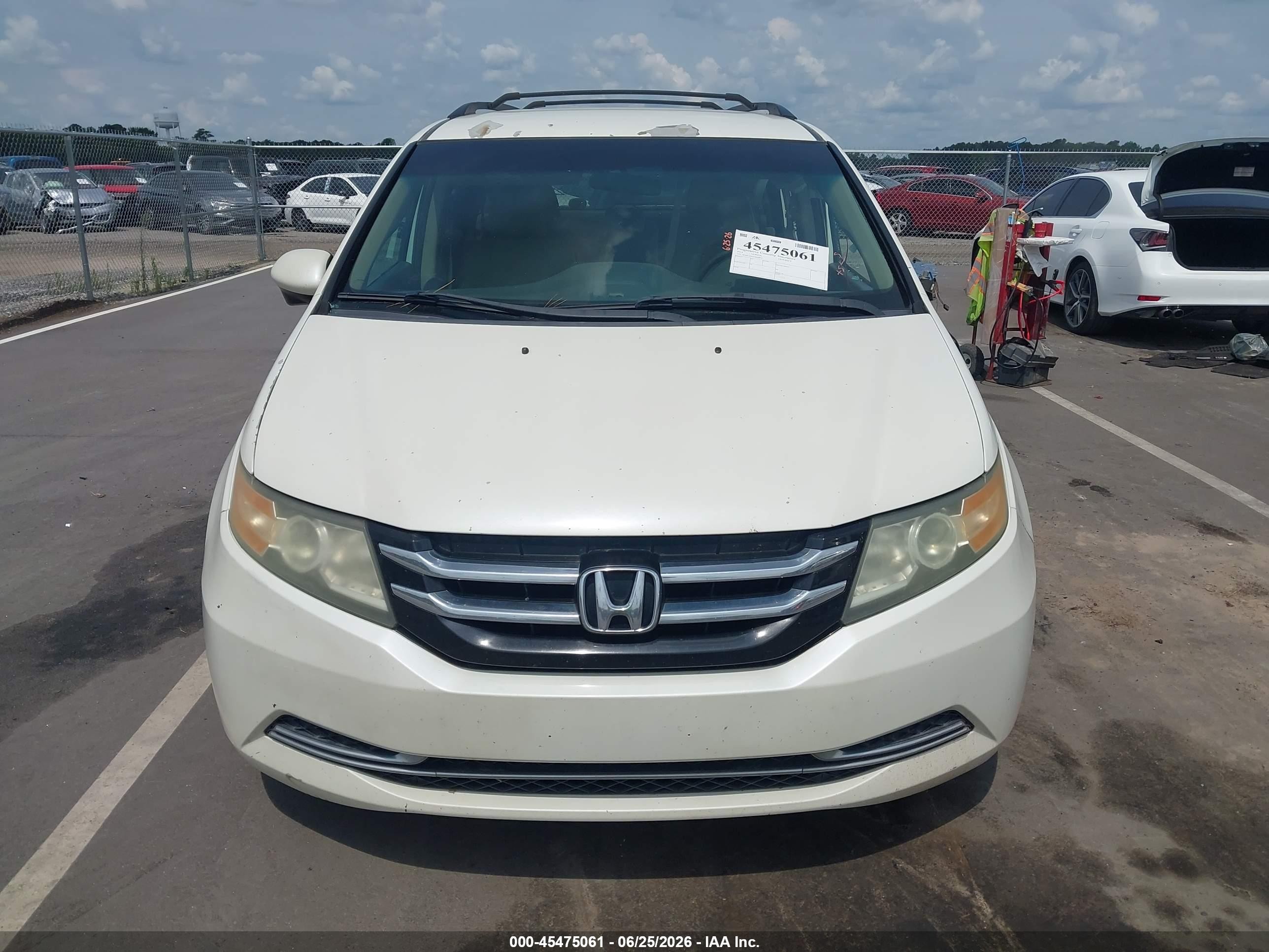 2014 Honda Odyssey Ex Белый vin: 5FNRL5H40EB029610