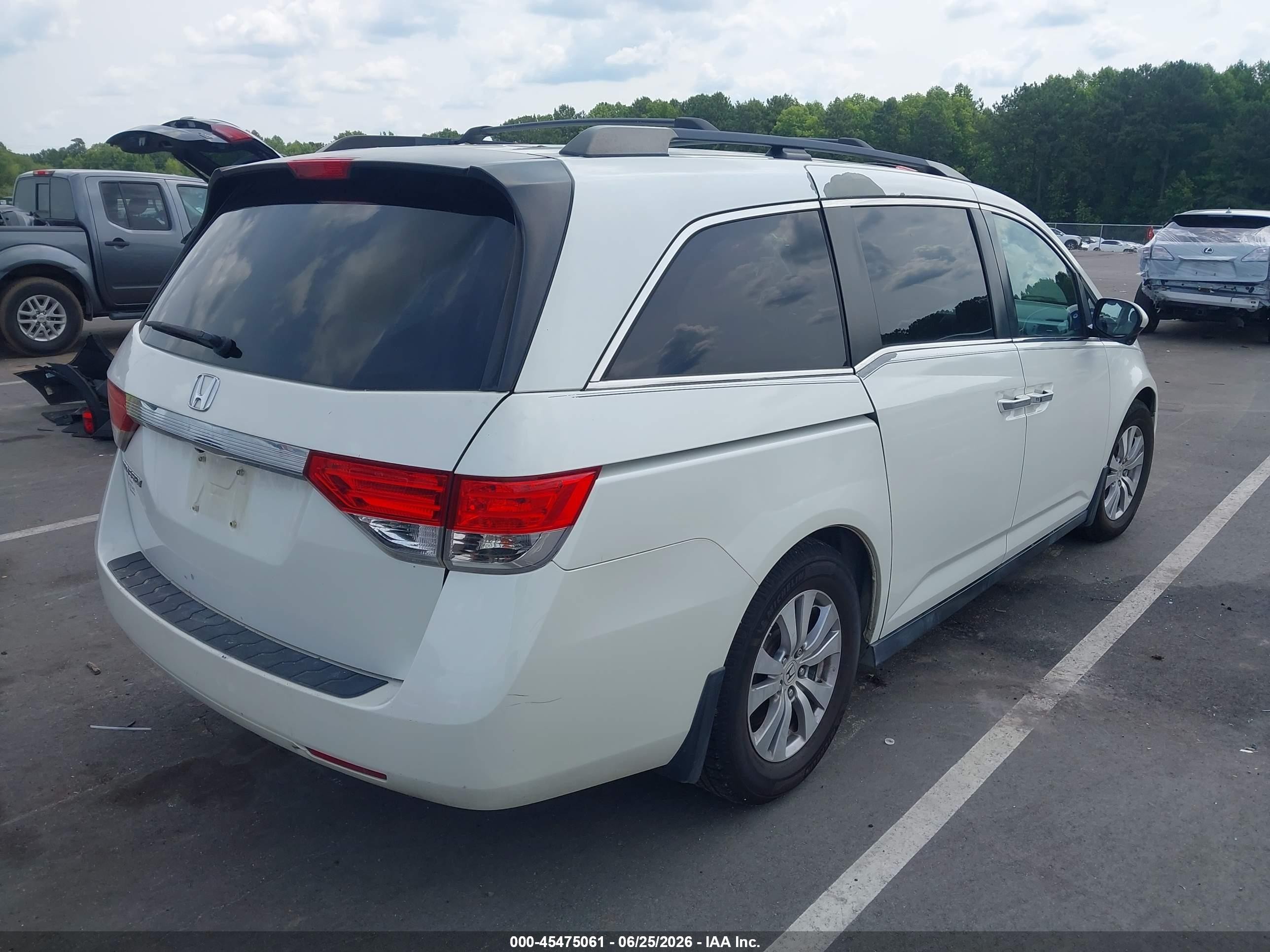2014 Honda Odyssey Ex Белый vin: 5FNRL5H40EB029610