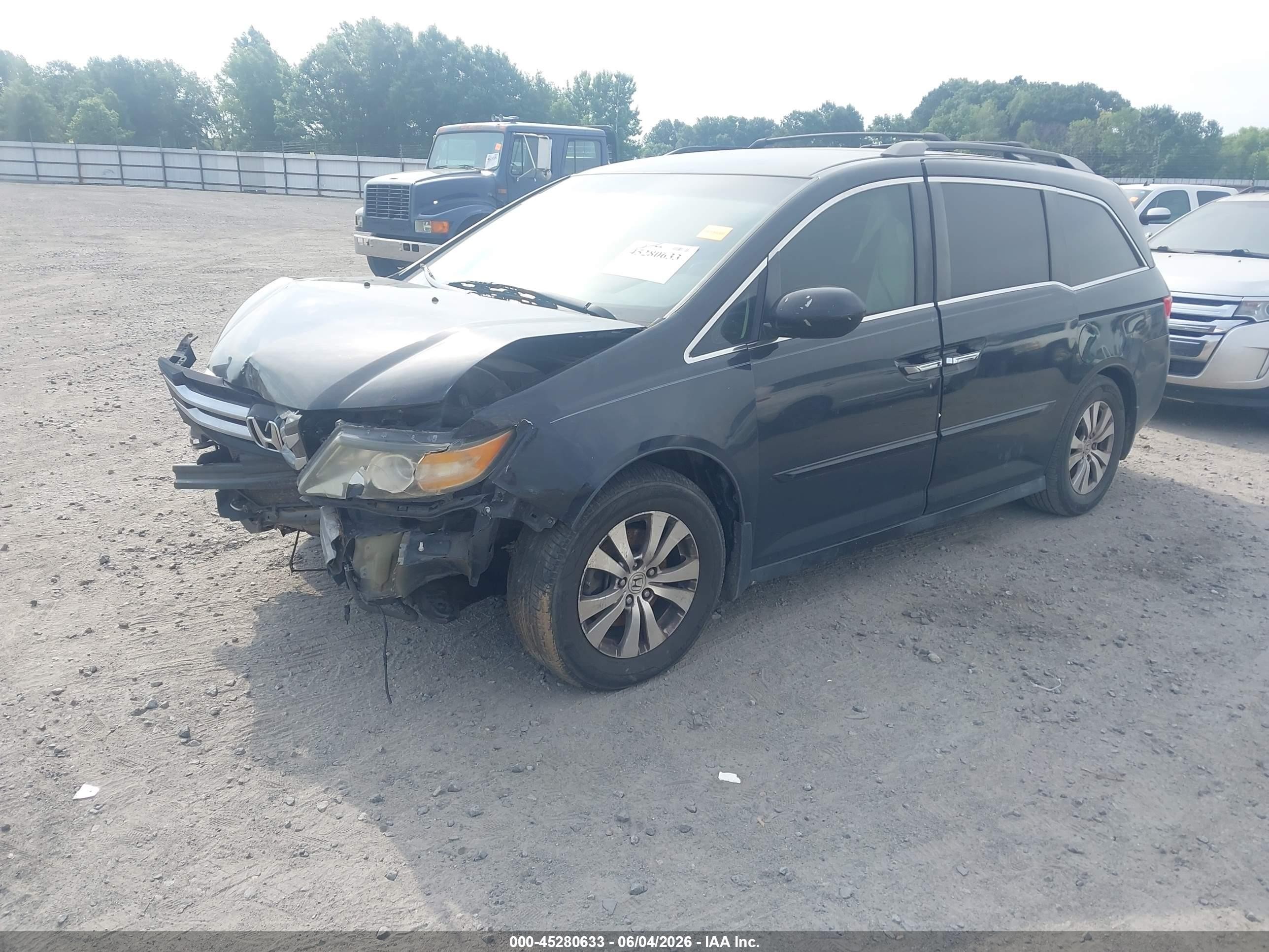 2014 Honda Odyssey Ex Black vin: 5FNRL5H40EB055561