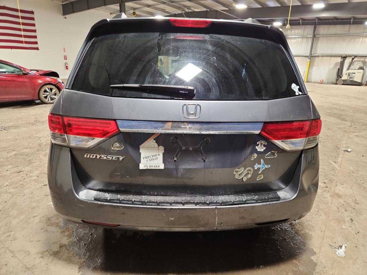 2014 Honda Odyssey Ex Gray vin: 5FNRL5H40EB057424 Damage: Lift Gate, Dent(S) W/ Paint Dmg, 3 To 4 Inches