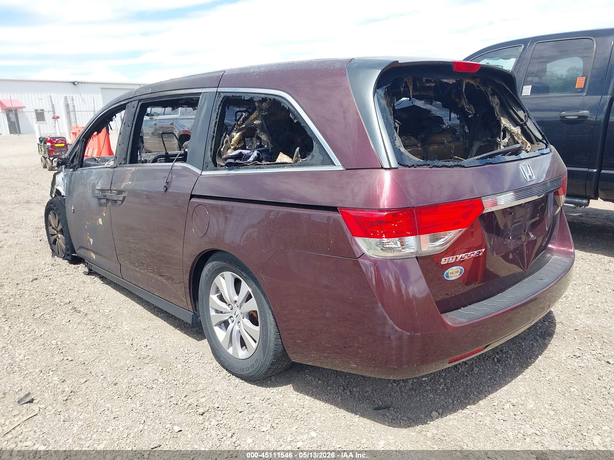 2014 Honda Odyssey Ex Brown vin: 5FNRL5H40EB067824