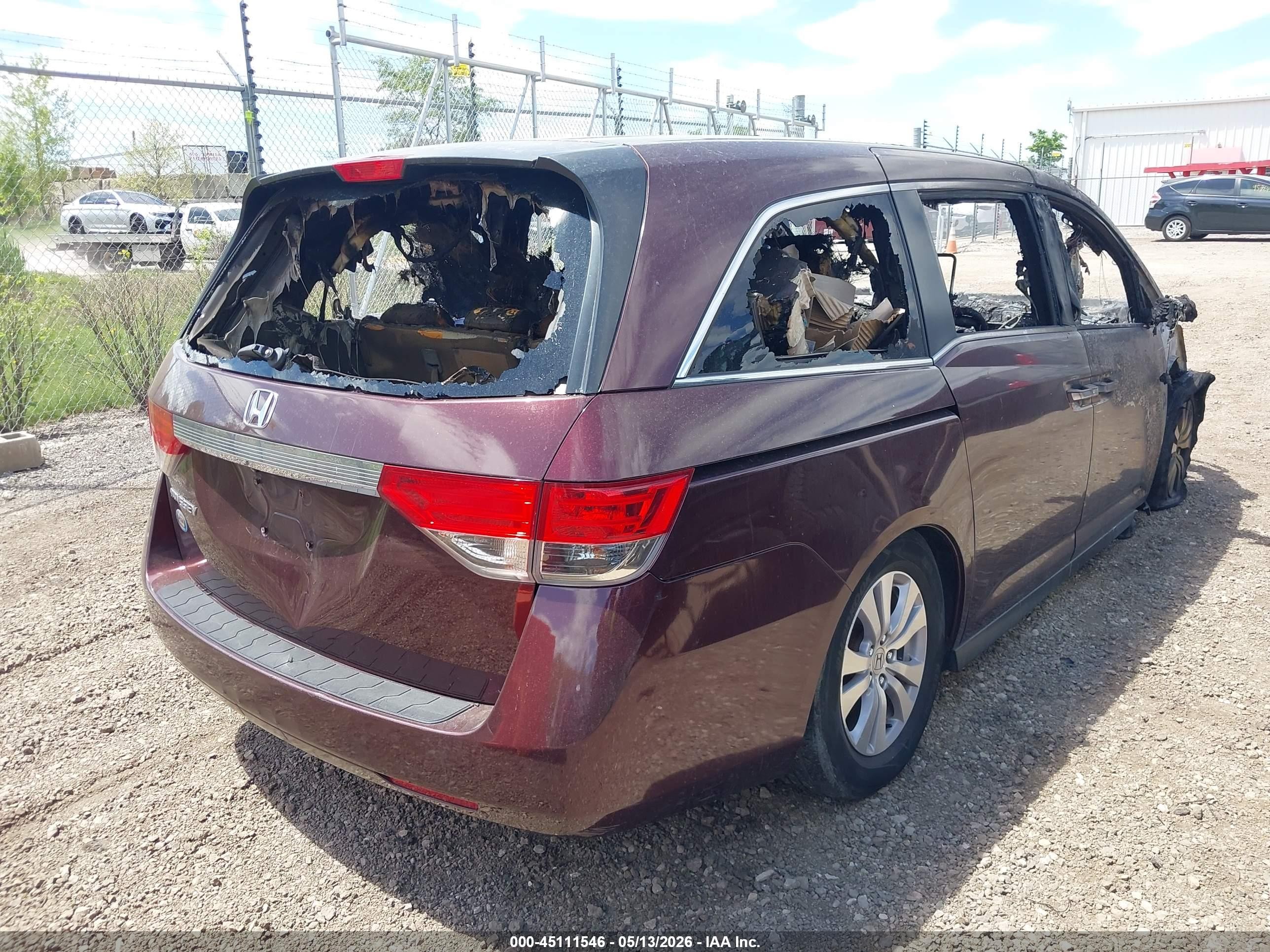 2014 Honda Odyssey Ex Brown vin: 5FNRL5H40EB067824