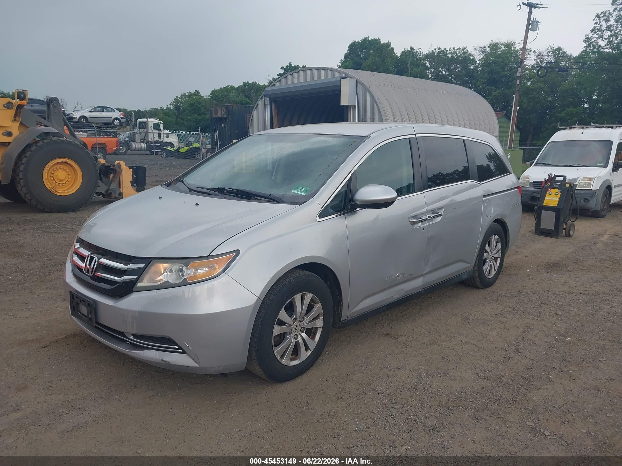 2014 Honda Odyssey Ex Серебряный vin: 5FNRL5H40EB078936