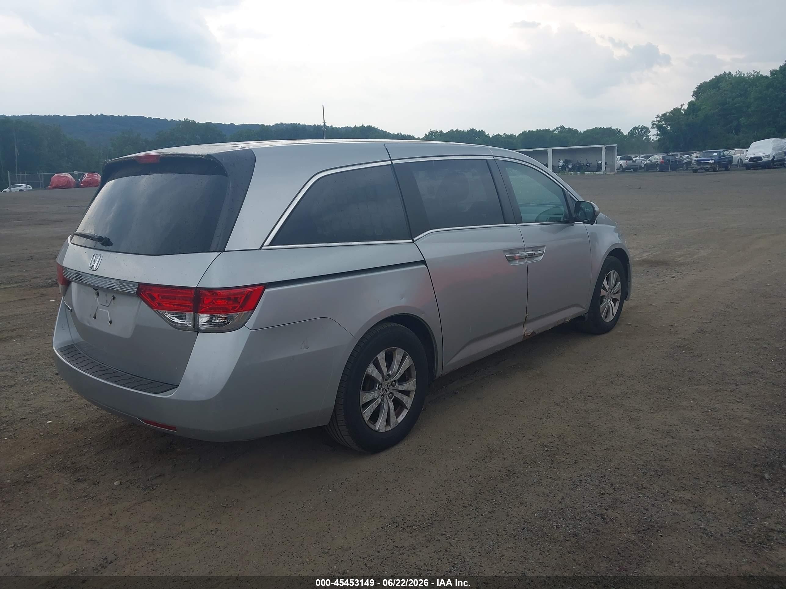 2014 Honda Odyssey Ex Серебряный vin: 5FNRL5H40EB078936