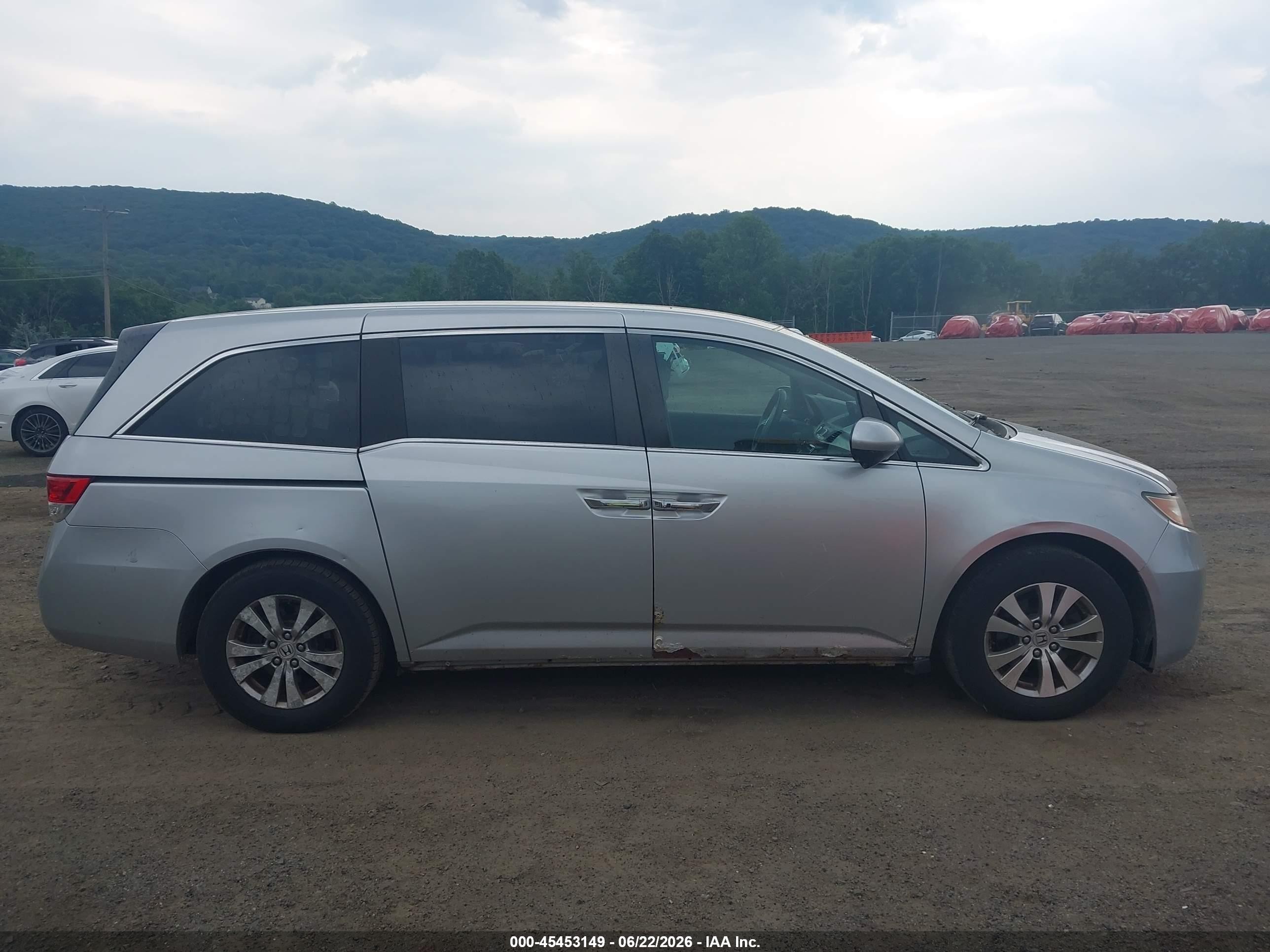 2014 Honda Odyssey Ex Серебряный vin: 5FNRL5H40EB078936