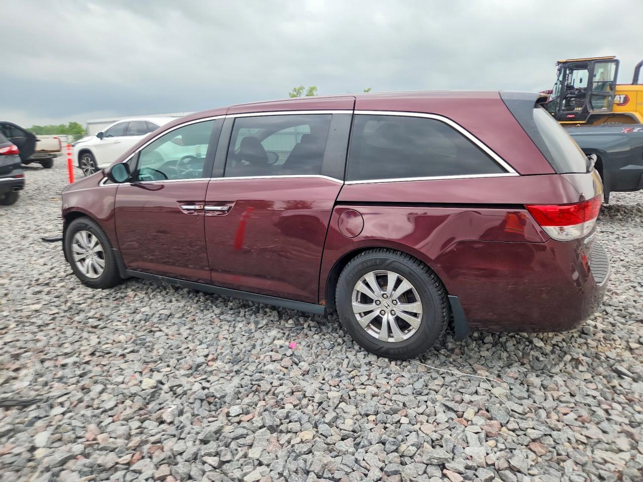 2014 Honda Odyssey Ex Burgundy vin: 5FNRL5H40EB100675