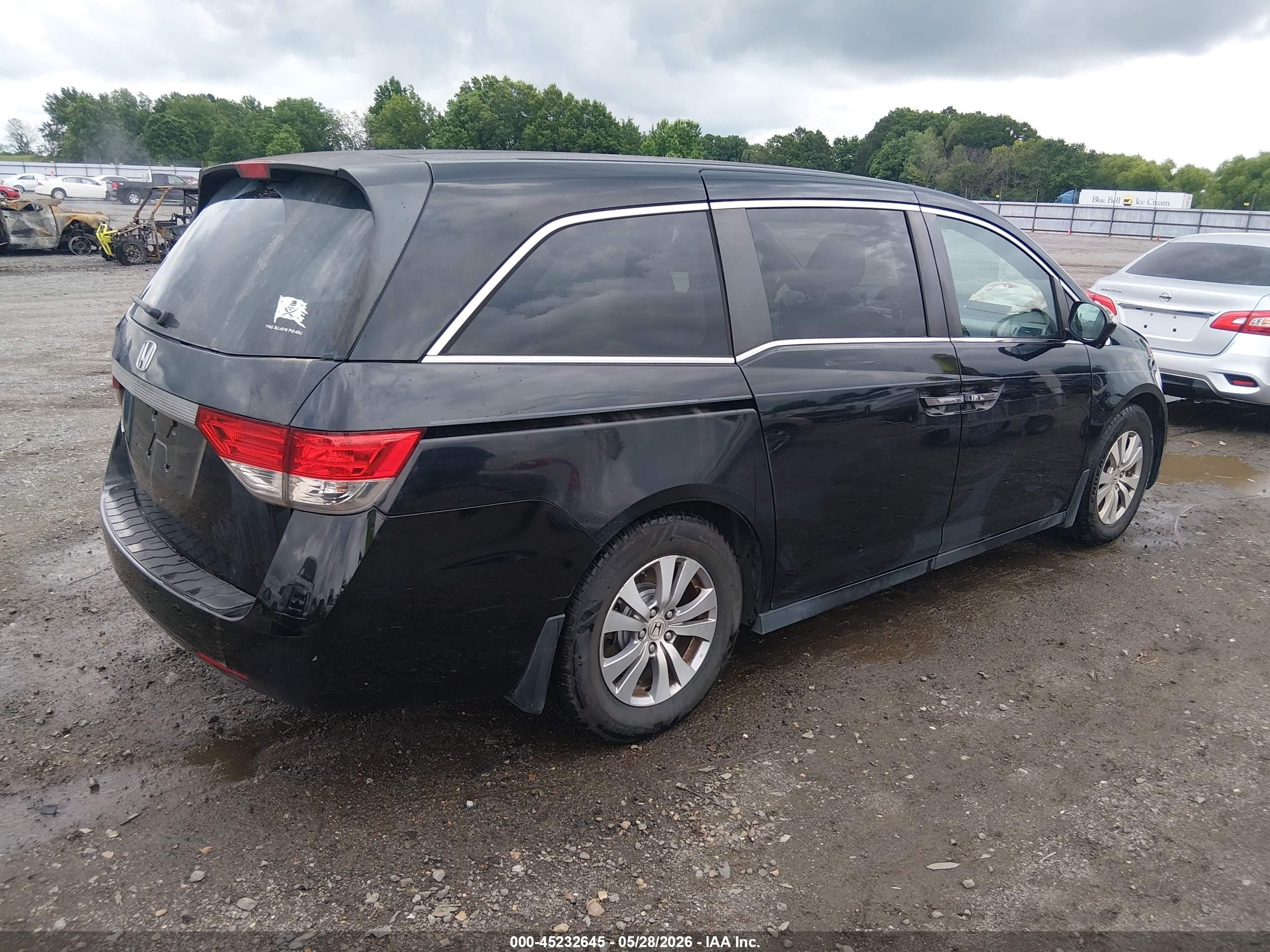 2014 Honda Odyssey Ex Черный vin: 5FNRL5H40EB110042