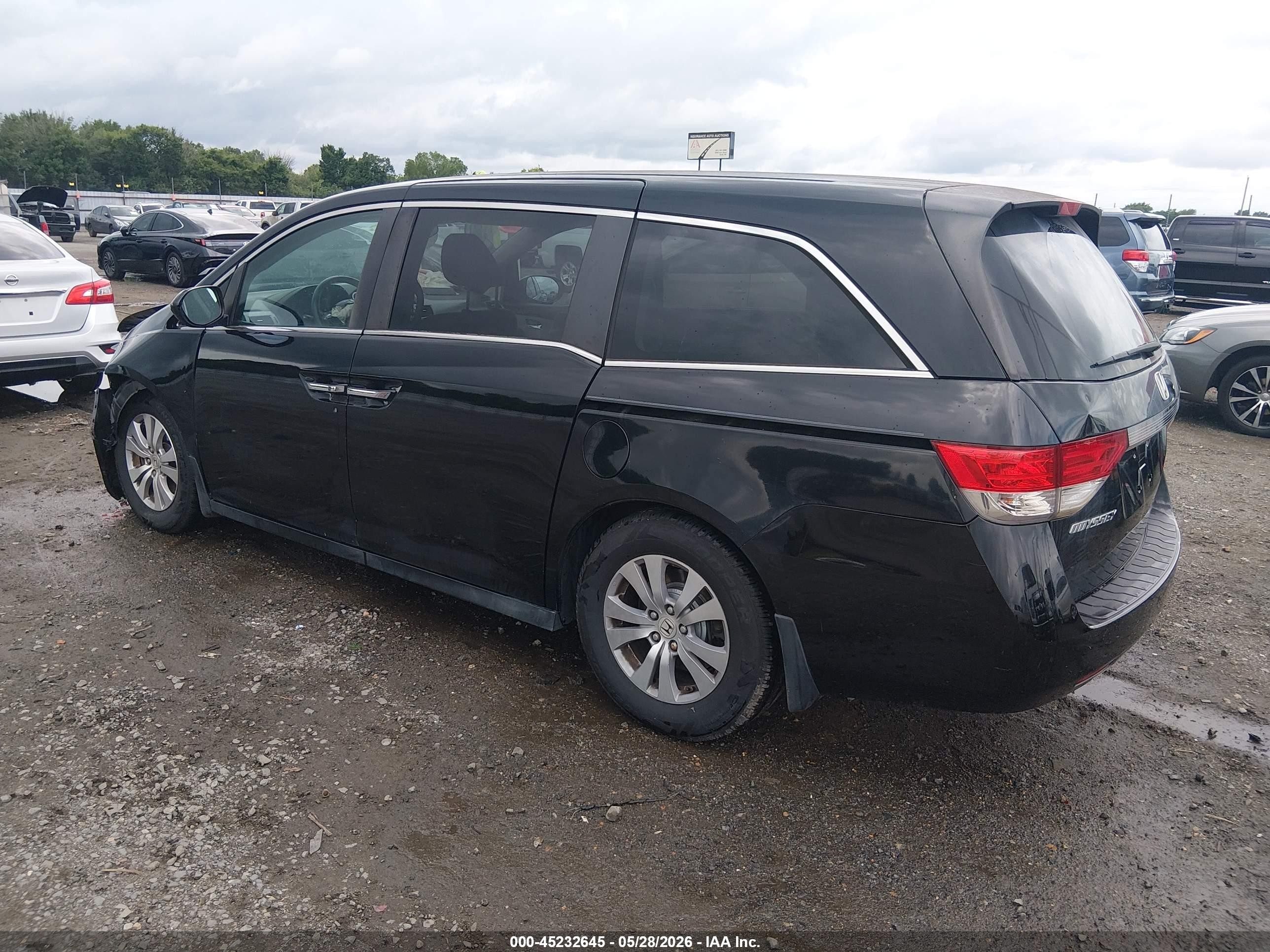 2014 Honda Odyssey Ex Черный vin: 5FNRL5H40EB110042
