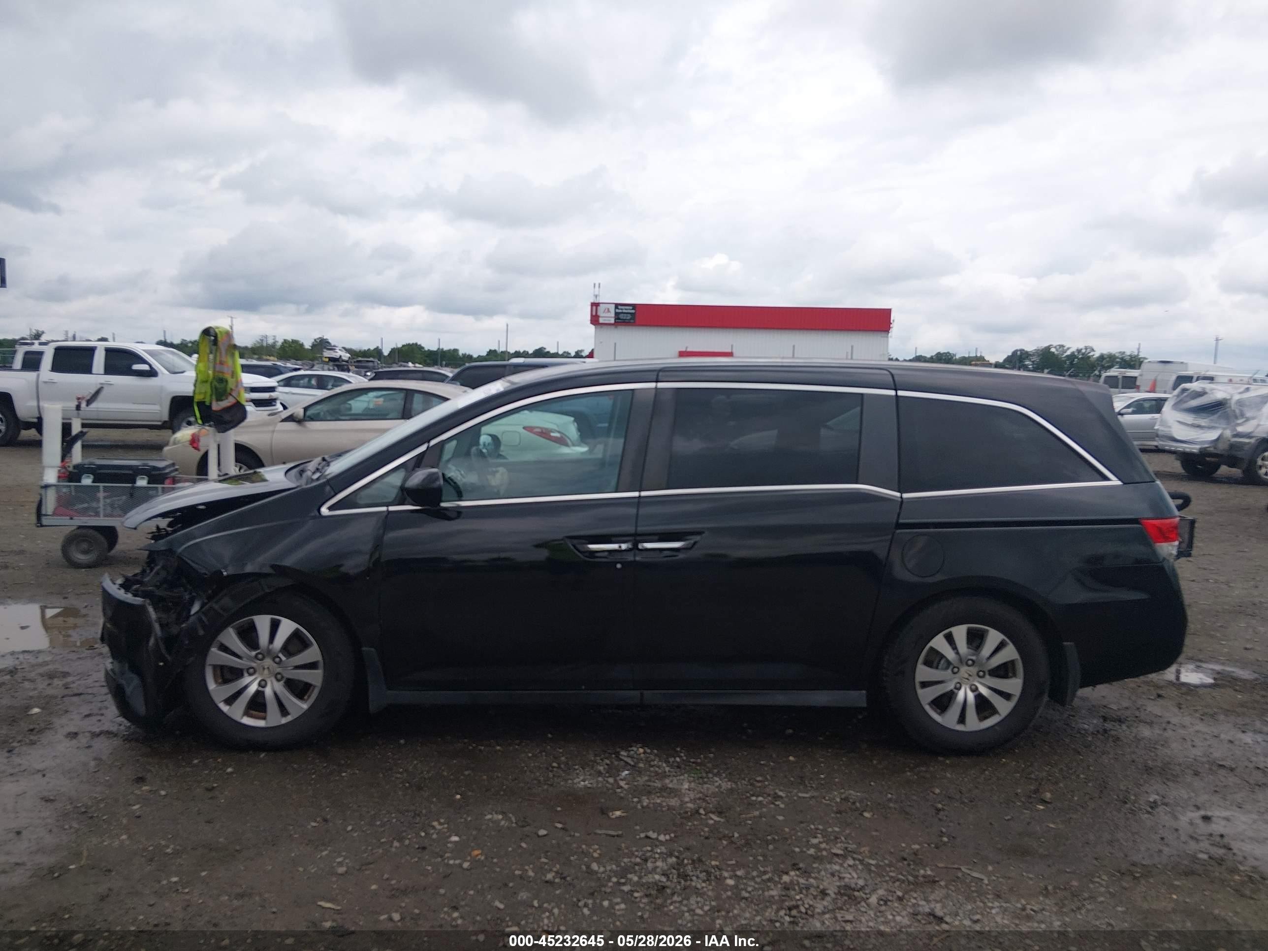 2014 Honda Odyssey Ex Черный vin: 5FNRL5H40EB110042