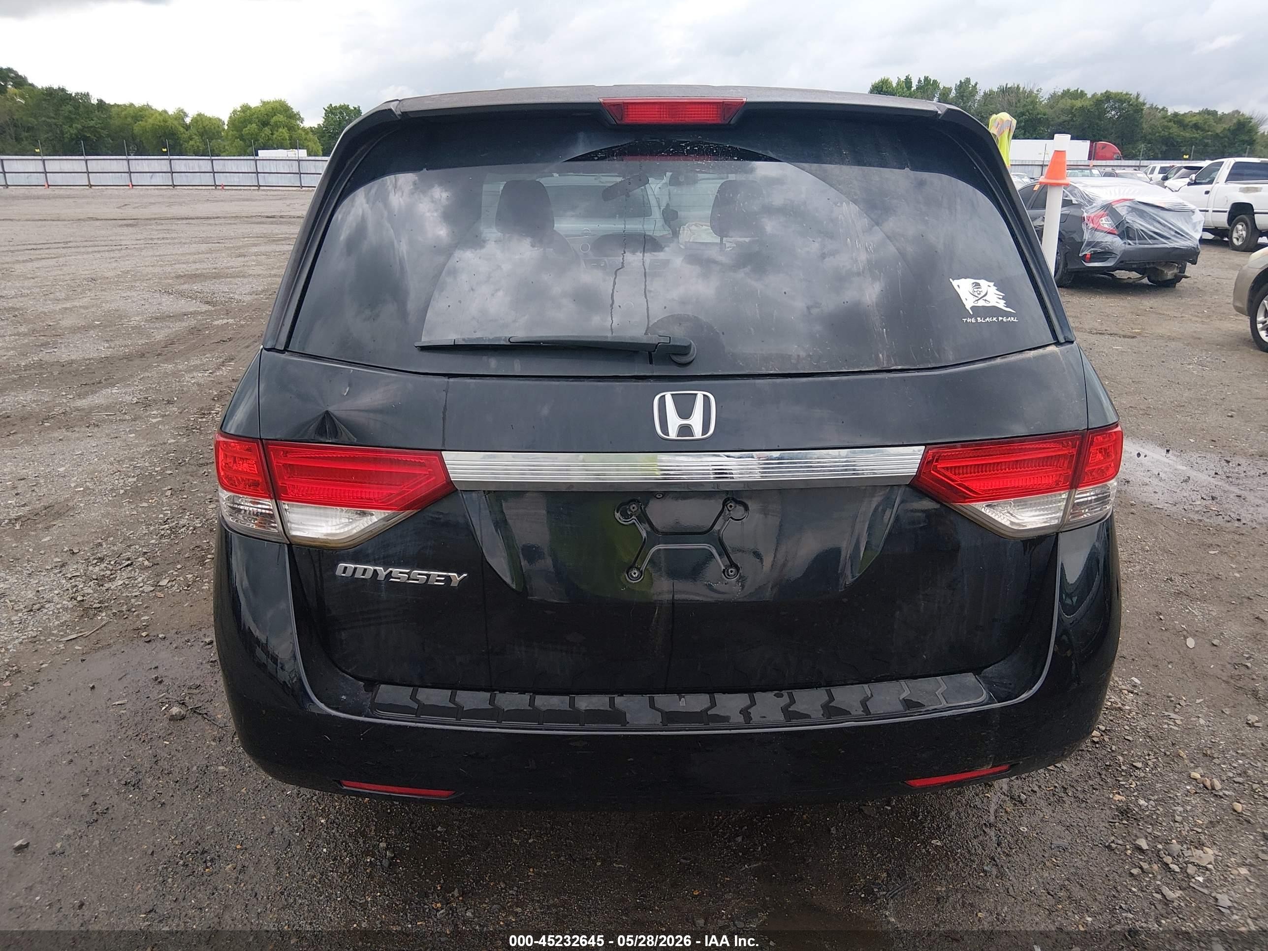 2014 Honda Odyssey Ex Черный vin: 5FNRL5H40EB110042
