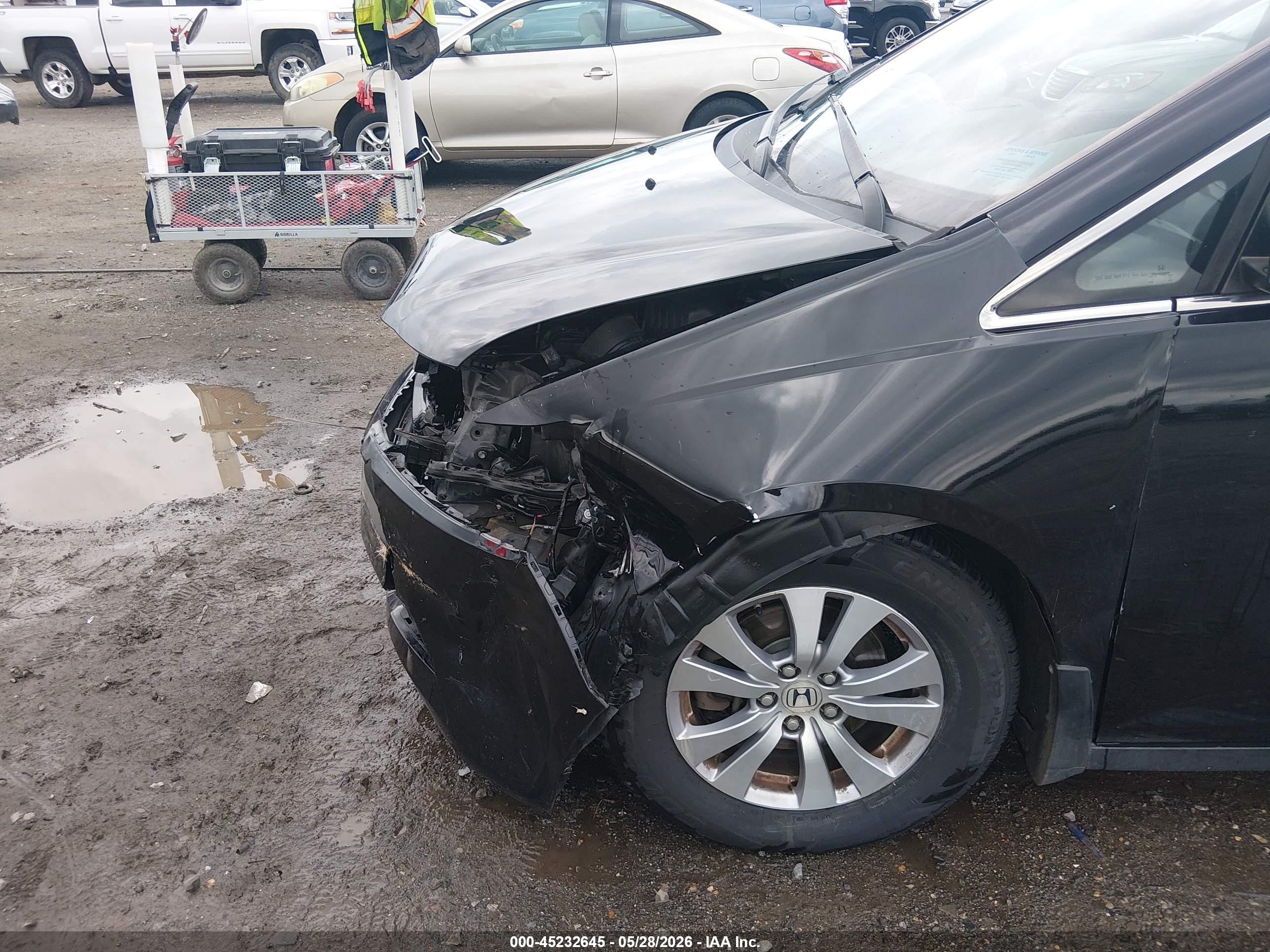 2014 Honda Odyssey Ex Черный vin: 5FNRL5H40EB110042