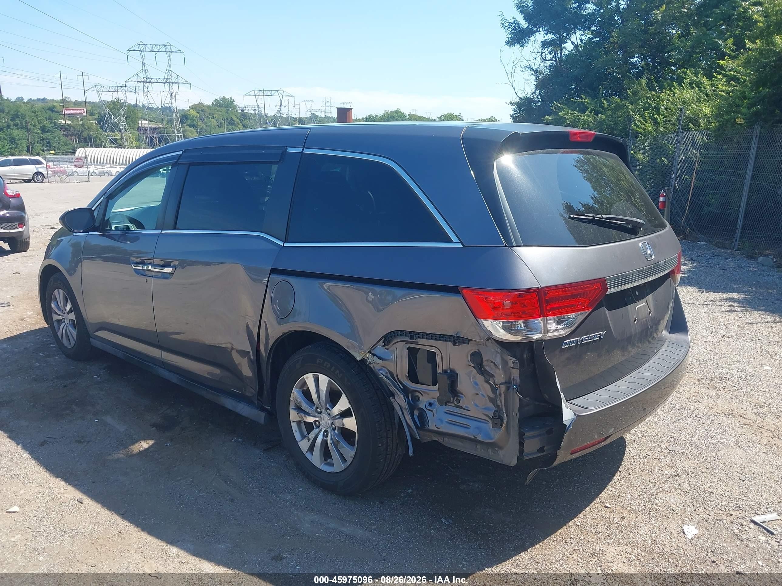 2015 Honda Odyssey Ex Gray vin: 5FNRL5H40FB023405