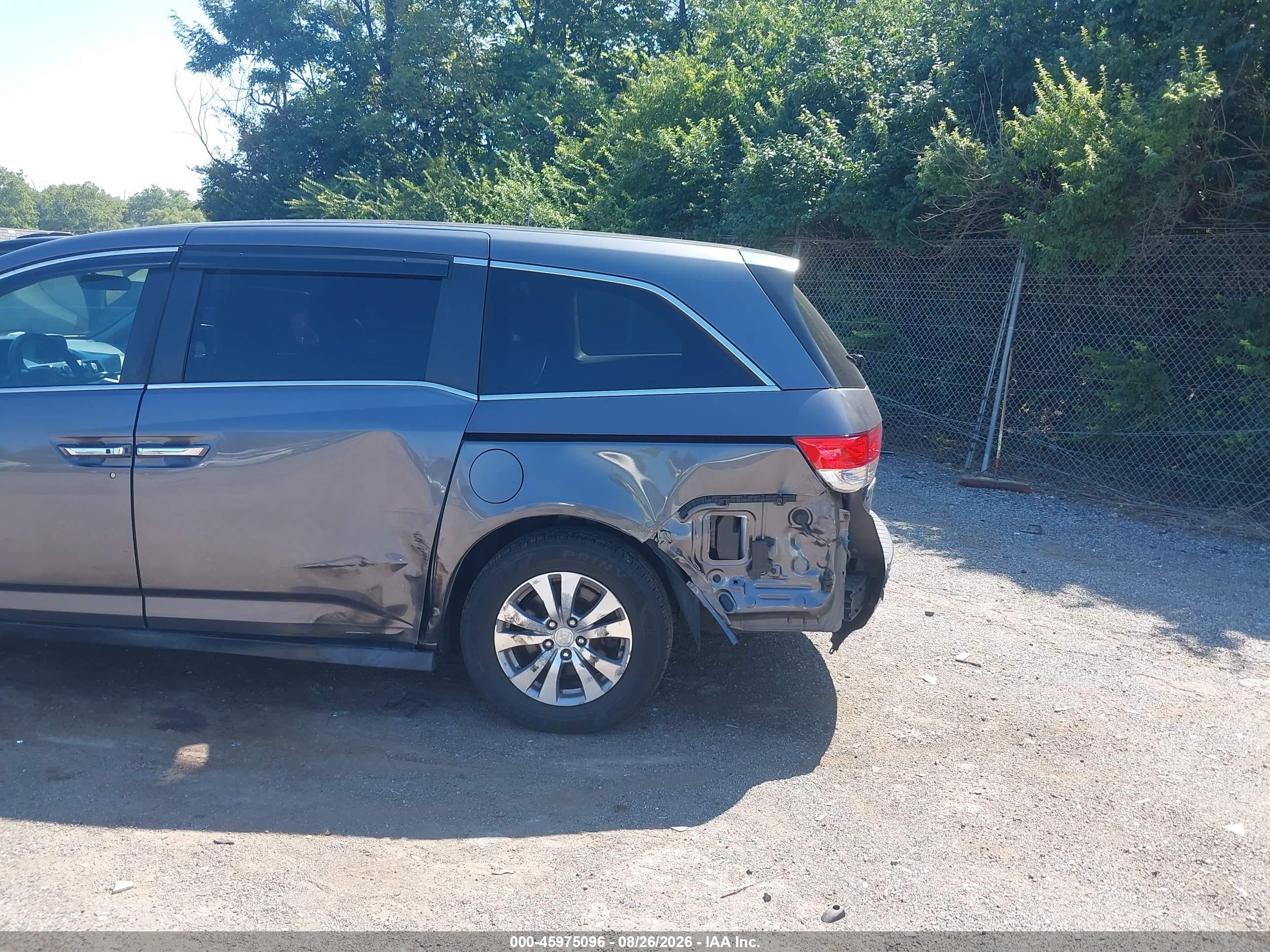 2015 Honda Odyssey Ex Gray vin: 5FNRL5H40FB023405