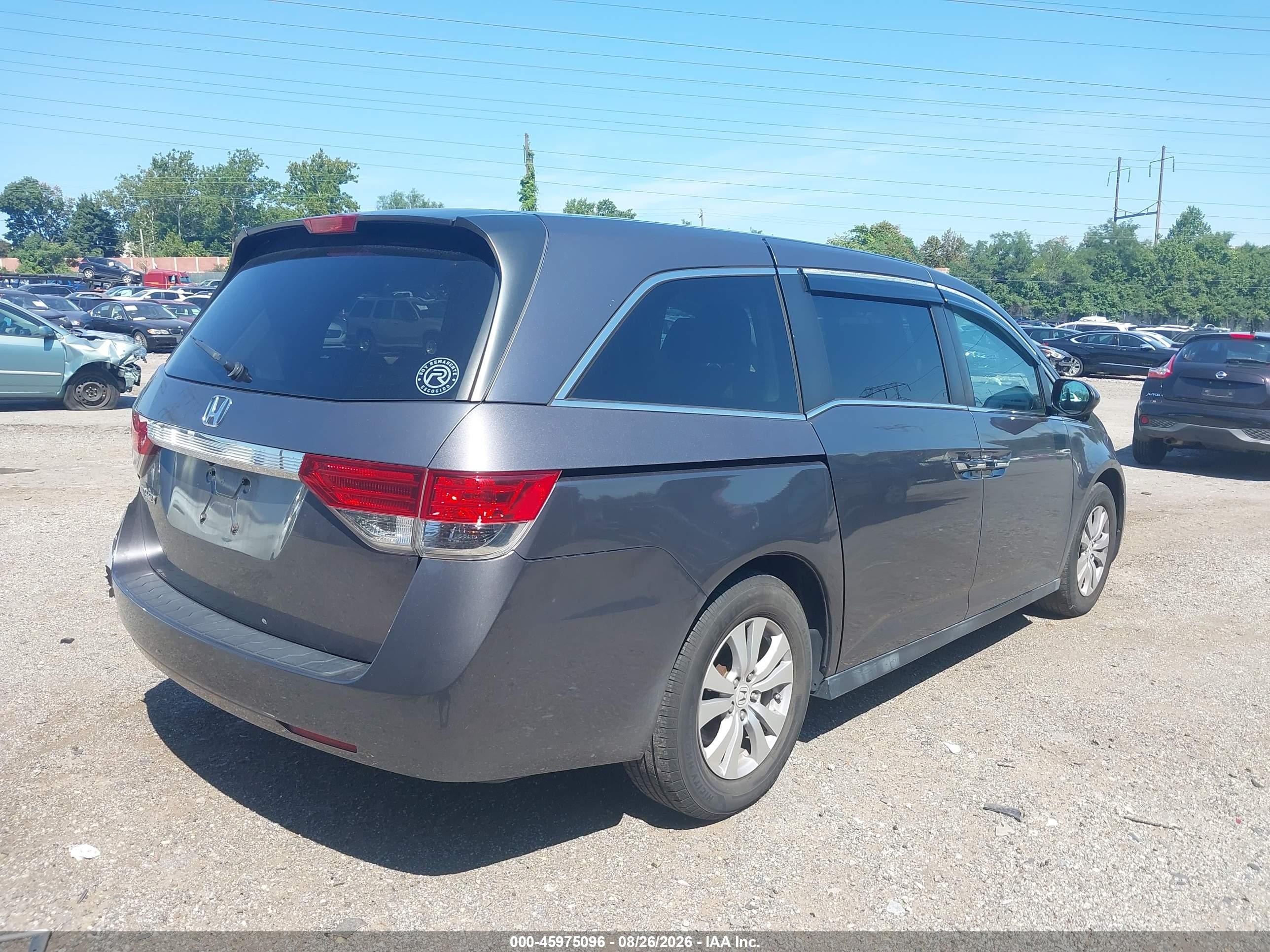 2015 Honda Odyssey Ex Gray vin: 5FNRL5H40FB023405