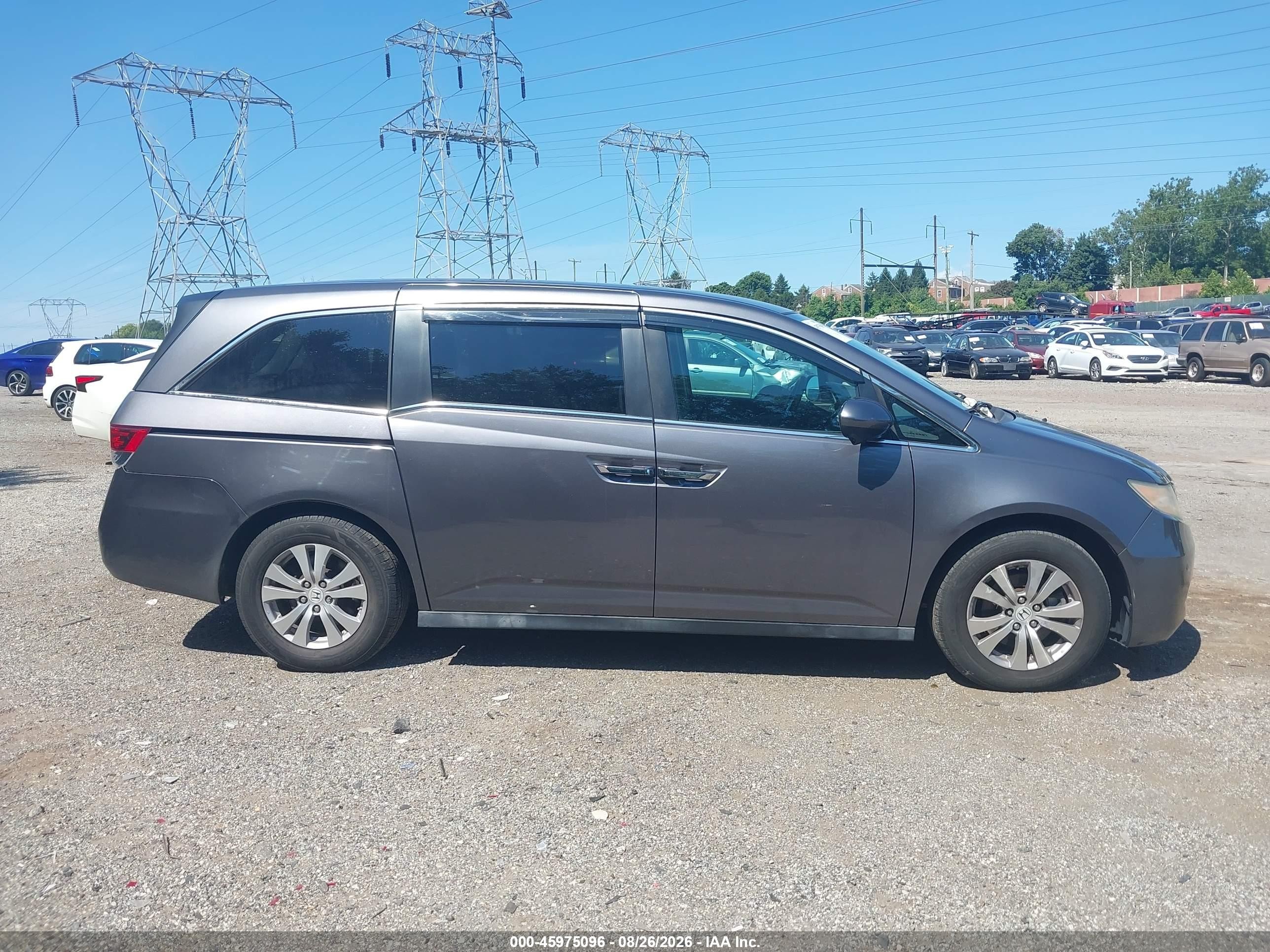 2015 Honda Odyssey Ex Gray vin: 5FNRL5H40FB023405