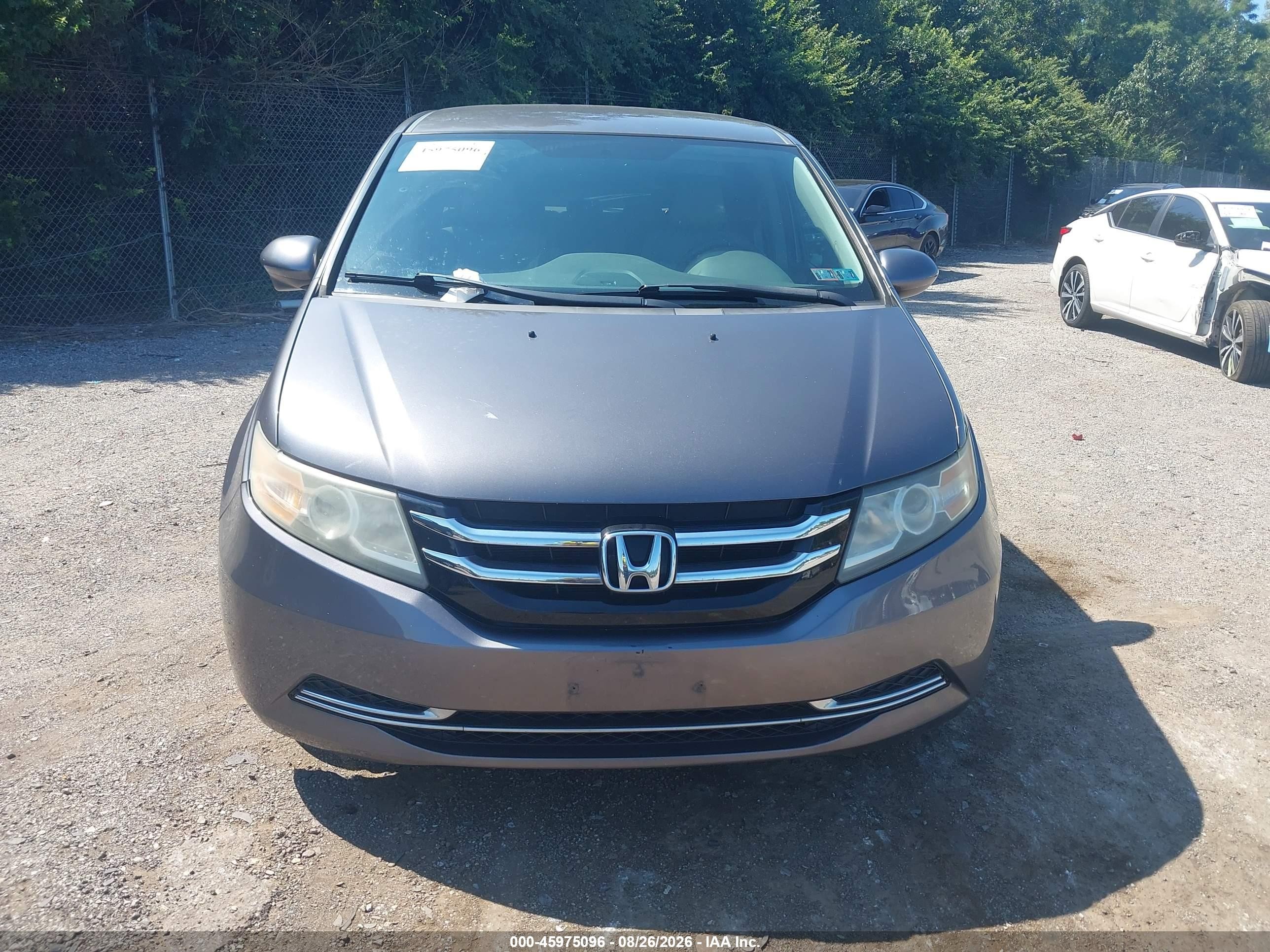 2015 Honda Odyssey Ex Gray vin: 5FNRL5H40FB023405