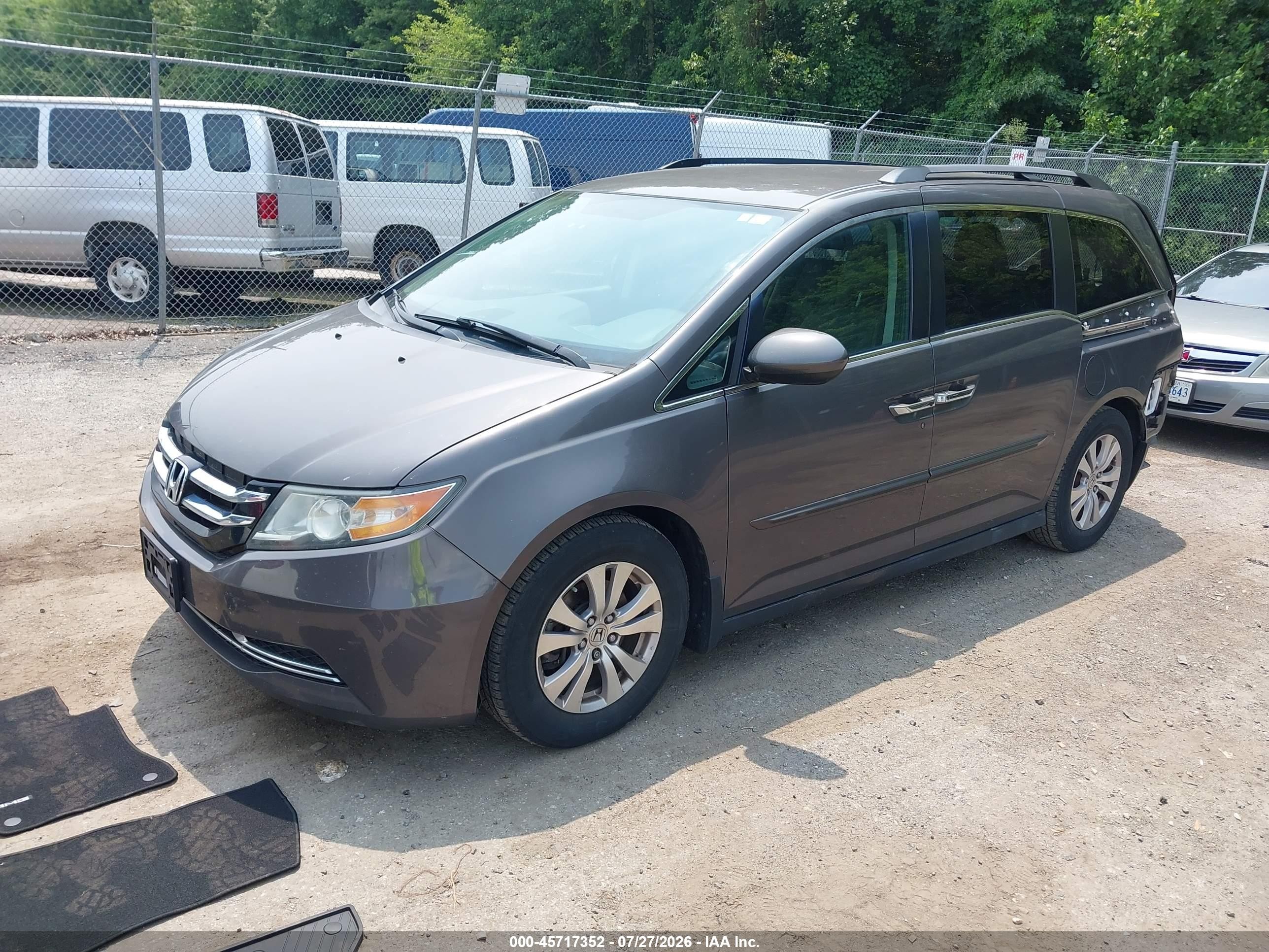2015 Honda Odyssey Ex Gray vin: 5FNRL5H40FB118174
