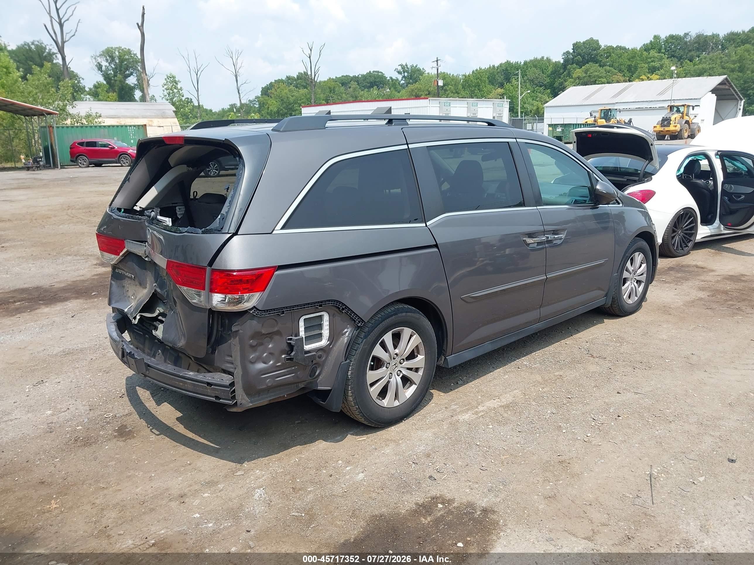 2015 Honda Odyssey Ex Gray vin: 5FNRL5H40FB118174