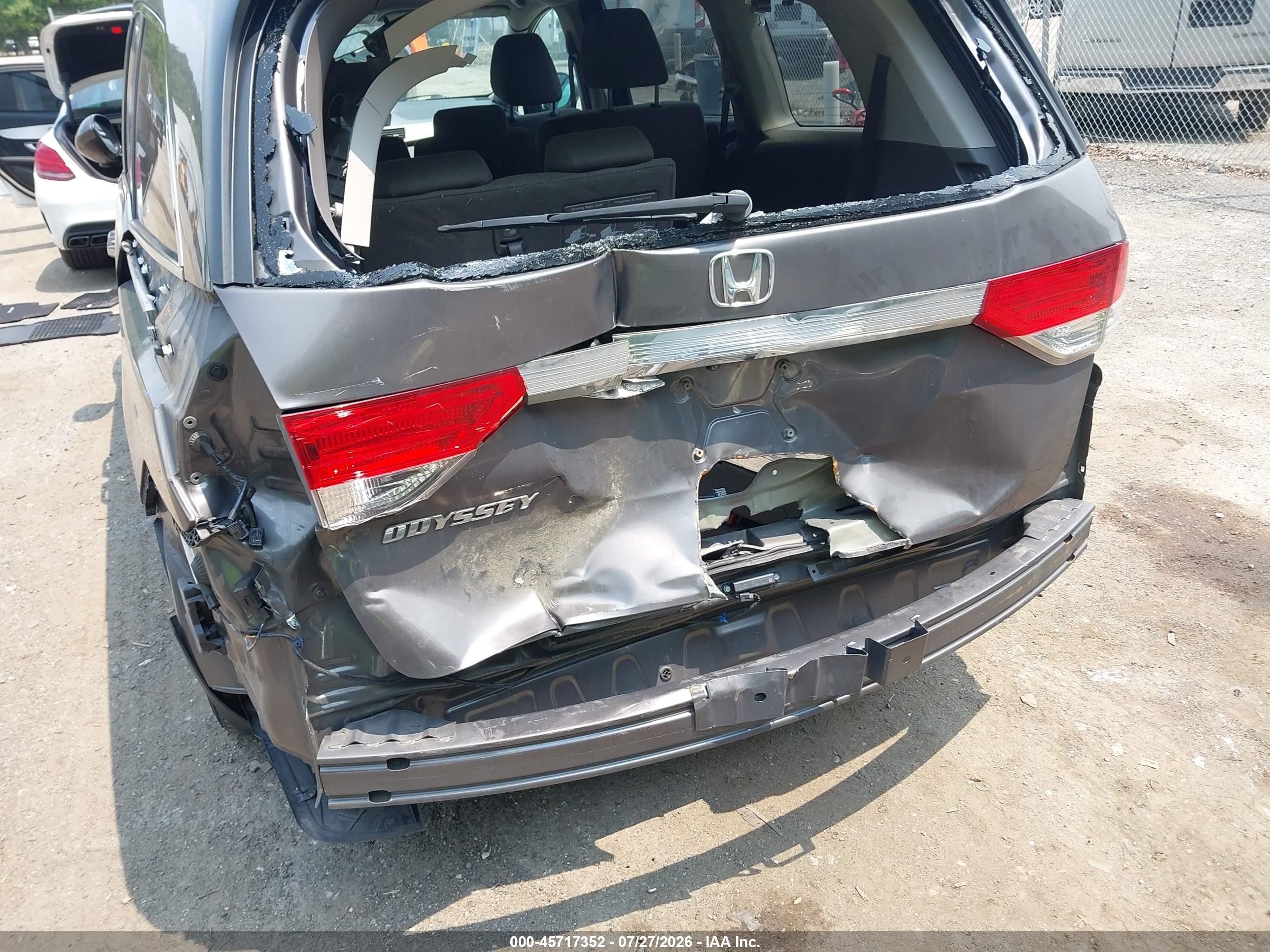2015 Honda Odyssey Ex Gray vin: 5FNRL5H40FB118174
