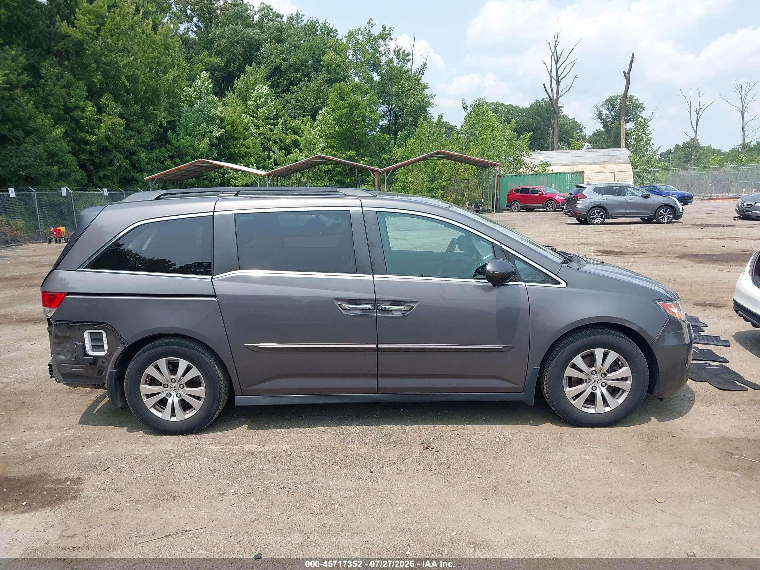 2015 Honda Odyssey Ex Gray vin: 5FNRL5H40FB118174