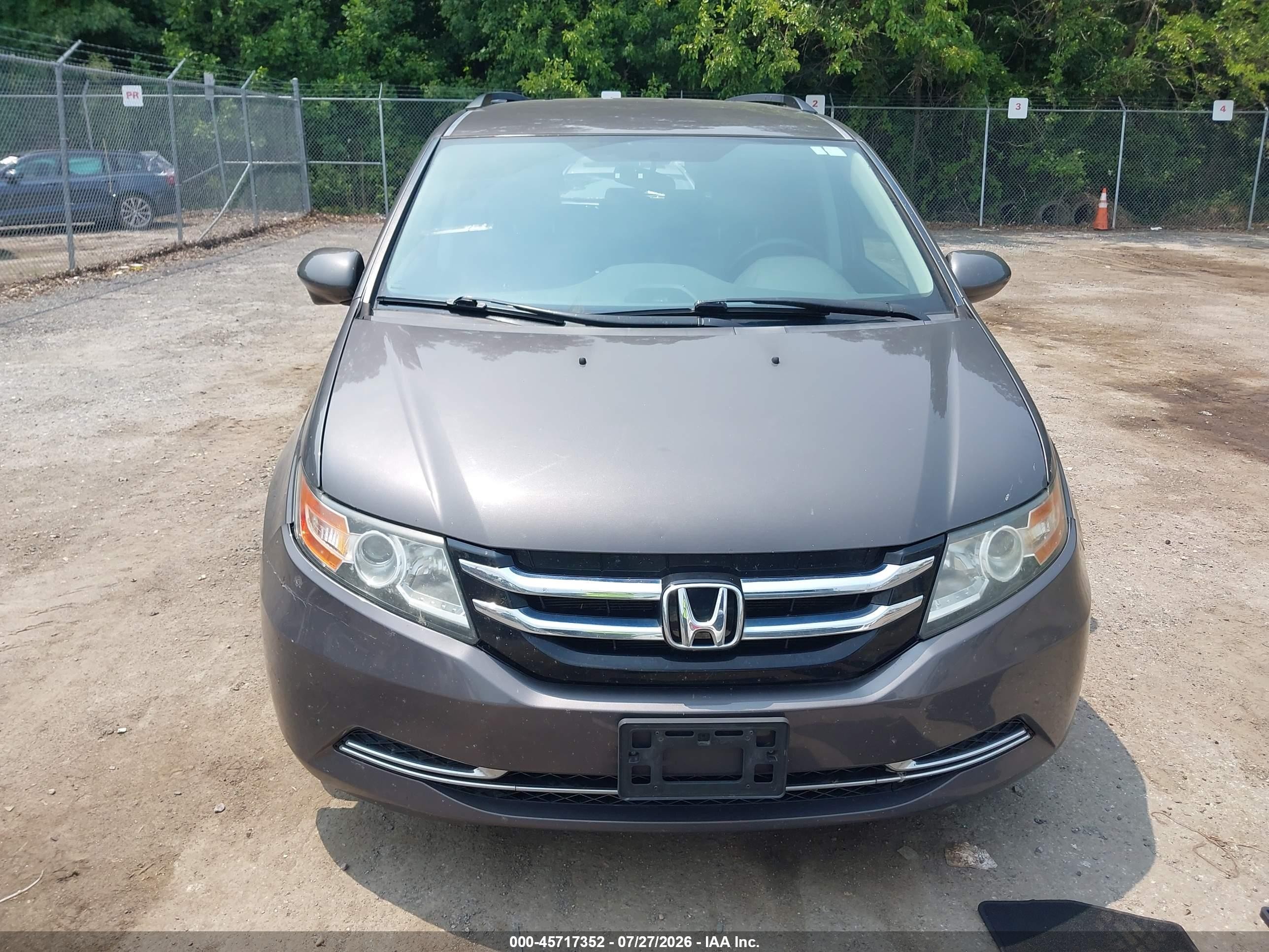 2015 Honda Odyssey Ex Gray vin: 5FNRL5H40FB118174