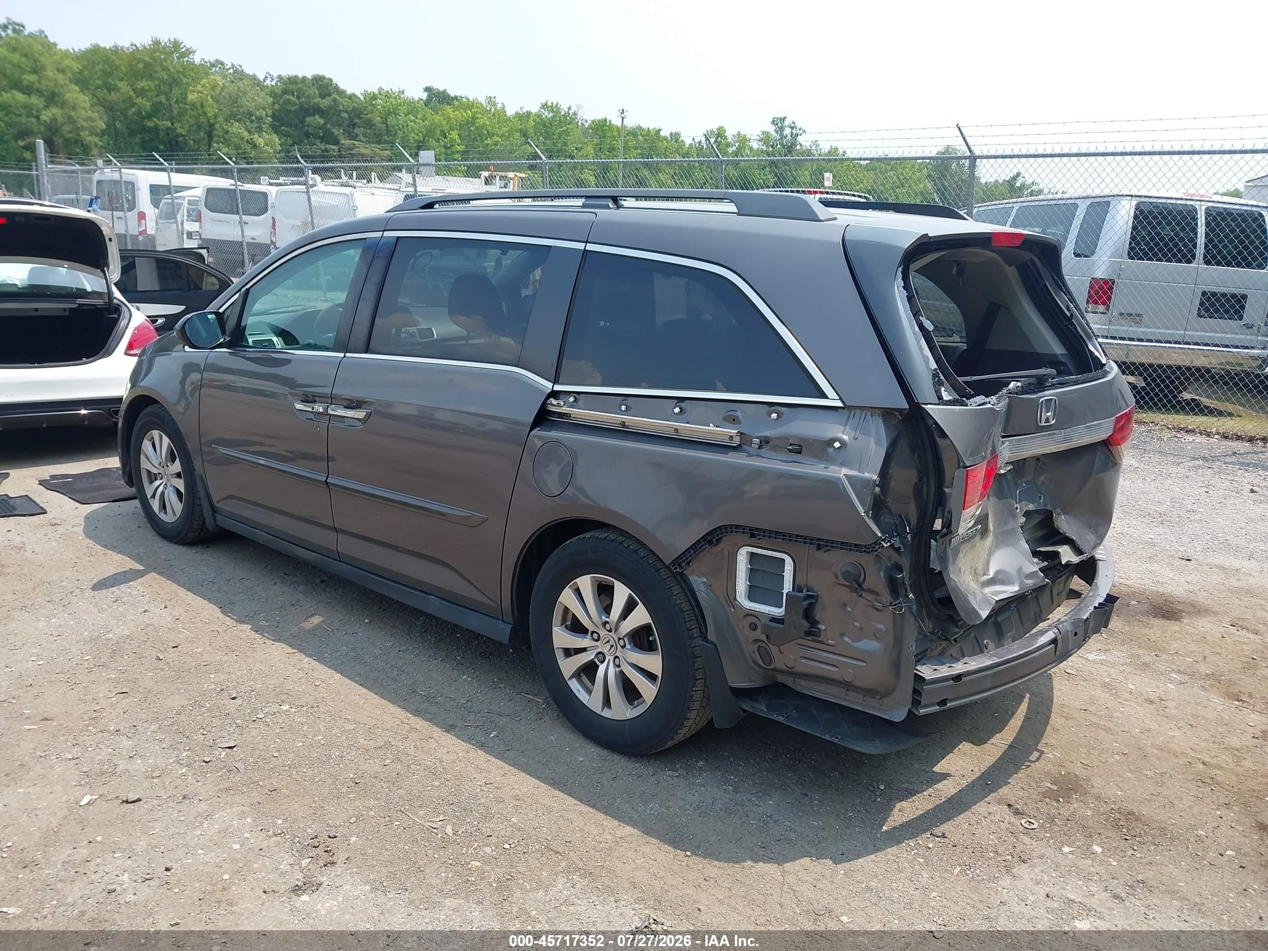 2015 Honda Odyssey Ex Gray vin: 5FNRL5H40FB118174