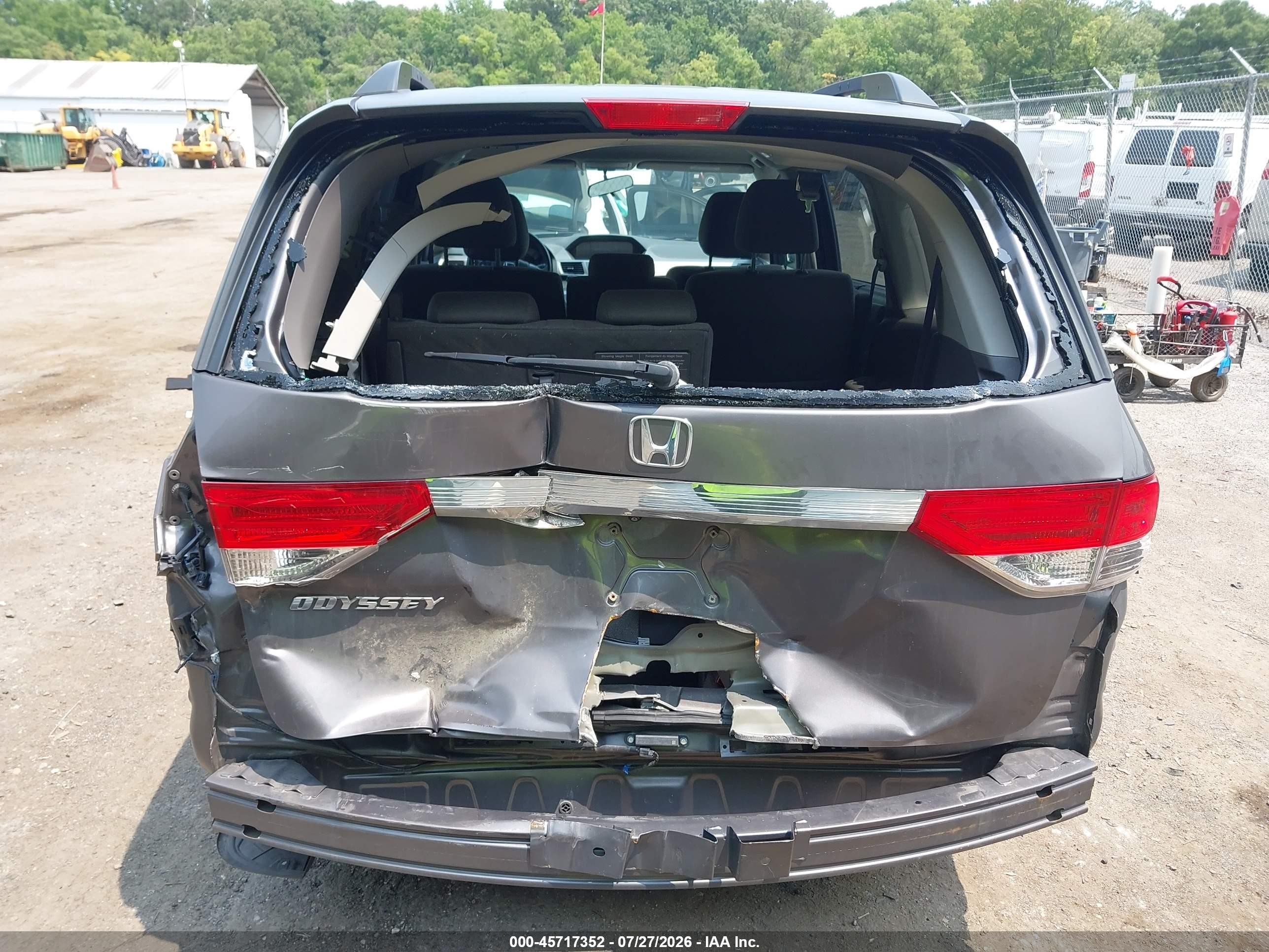 2015 Honda Odyssey Ex Gray vin: 5FNRL5H40FB118174