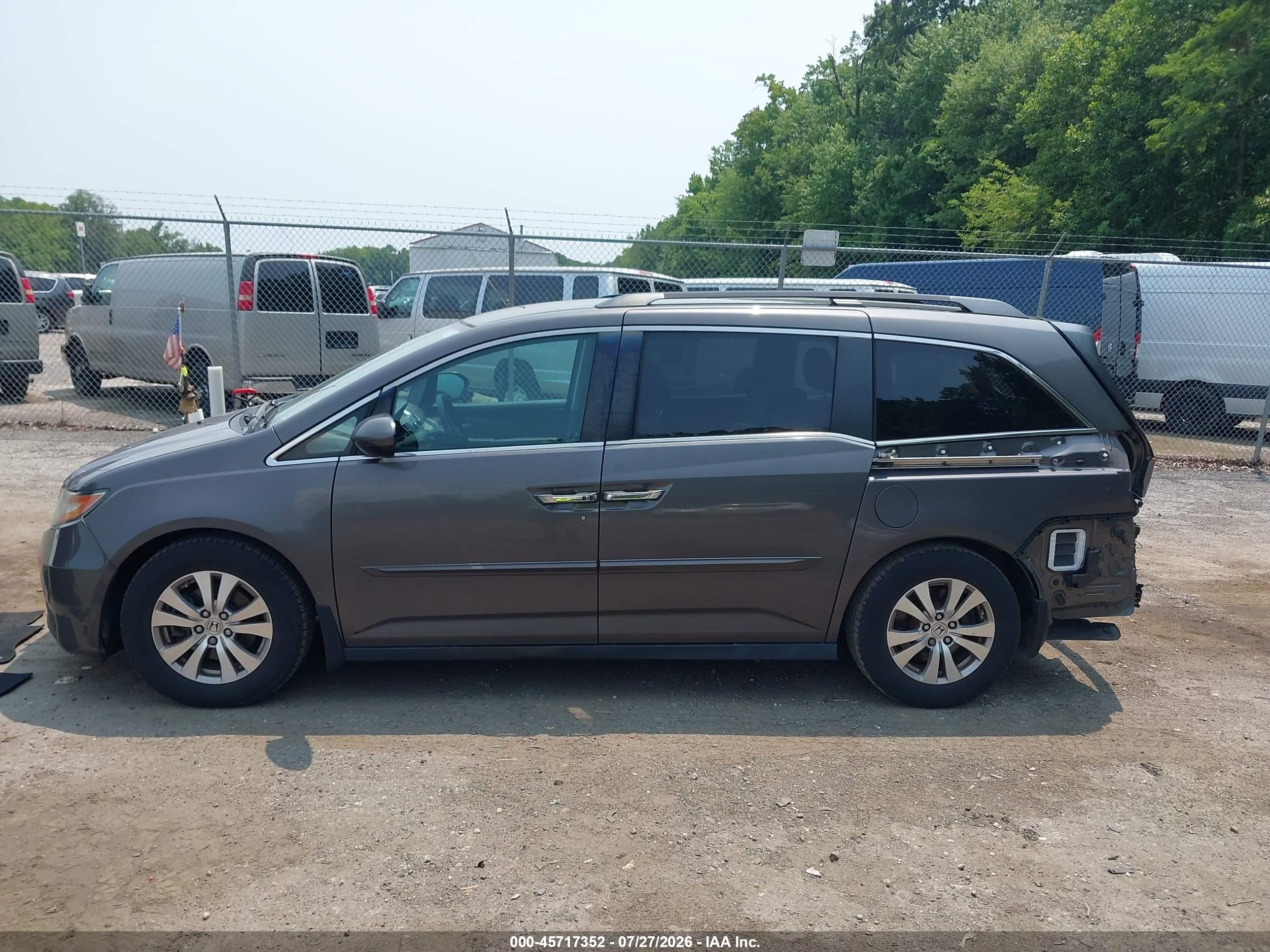 2015 Honda Odyssey Ex Gray vin: 5FNRL5H40FB118174