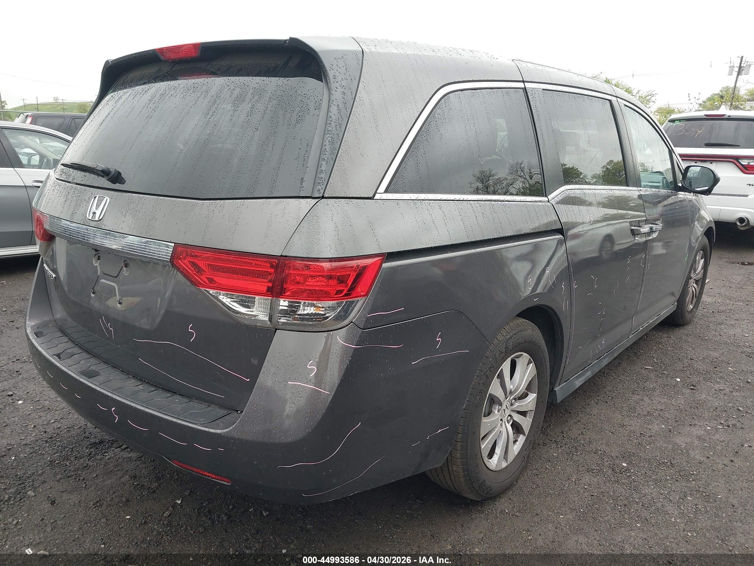 2015 Honda Odyssey Ex Gray vin: 5FNRL5H40FB125044