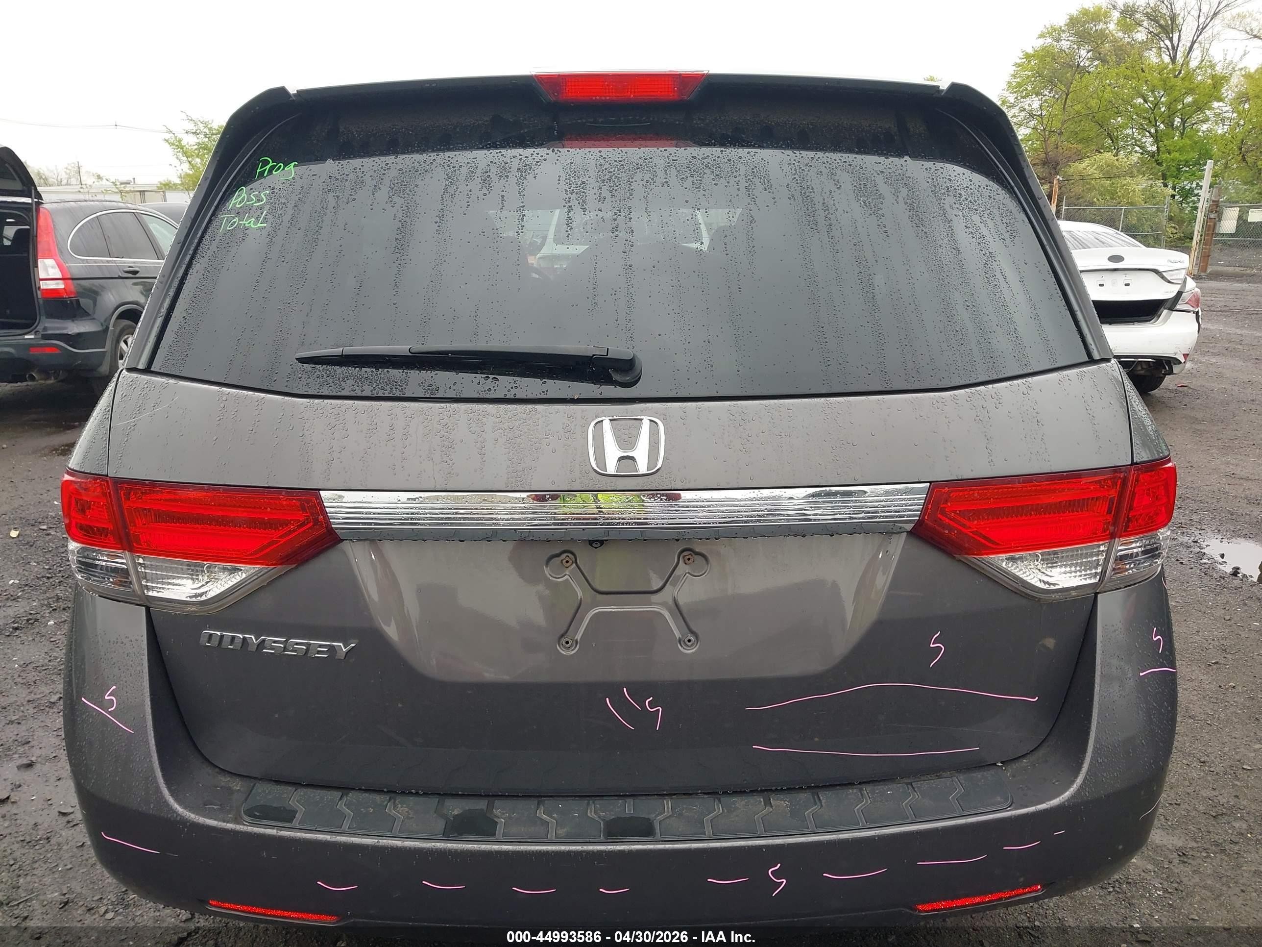 2015 Honda Odyssey Ex Gray vin: 5FNRL5H40FB125044