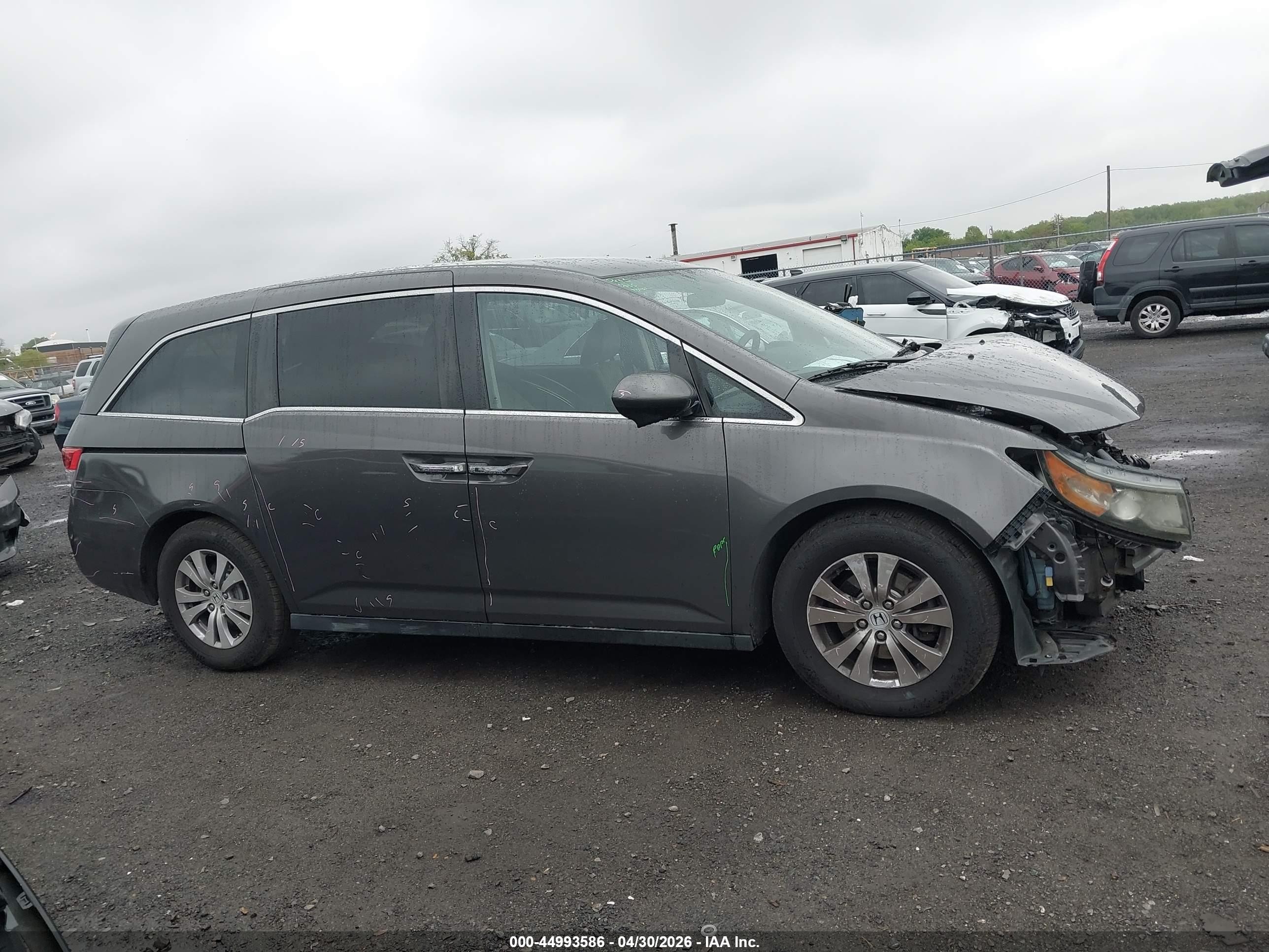 2015 Honda Odyssey Ex Gray vin: 5FNRL5H40FB125044