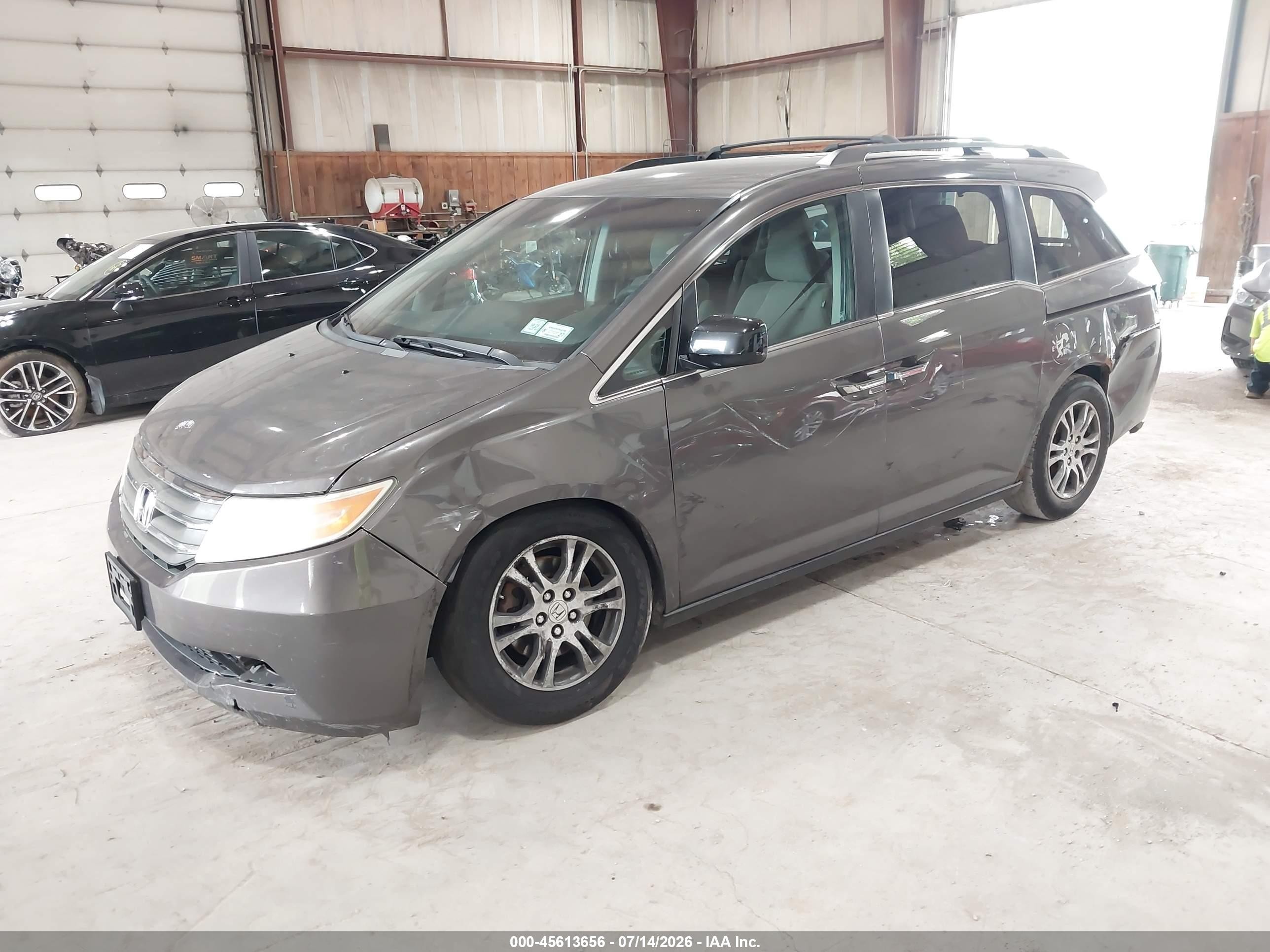 2011 Honda Odyssey Ex Gray vin: 5FNRL5H41BB028980