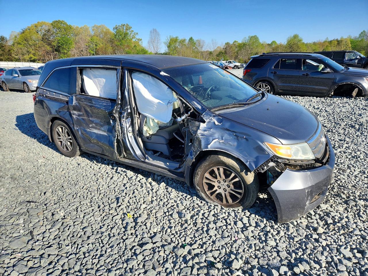 2011 Honda Odyssey Ex Gray vin: 5FNRL5H41BB031071