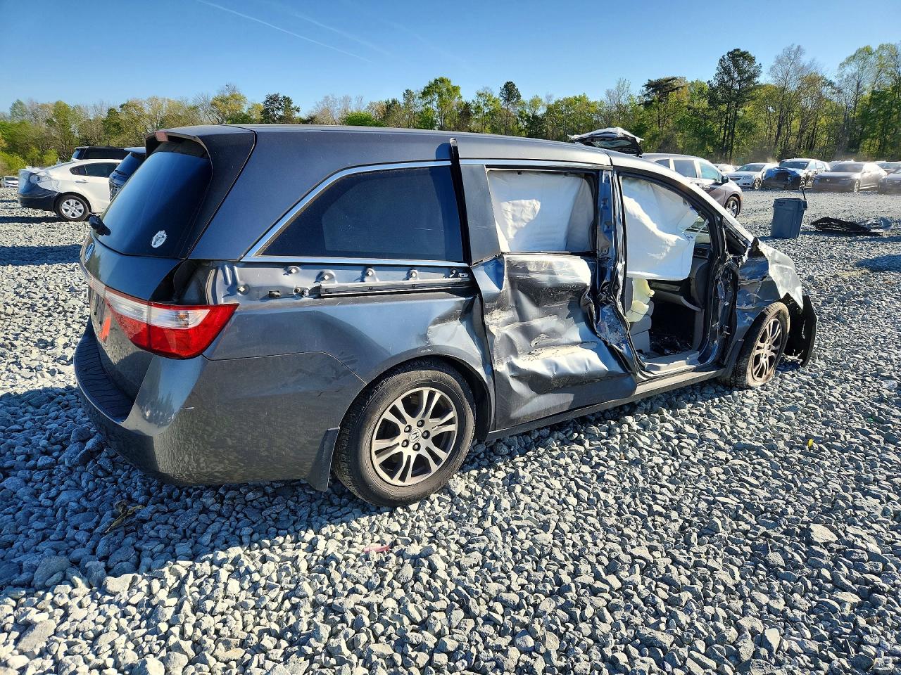 2011 Honda Odyssey Ex Gray vin: 5FNRL5H41BB031071