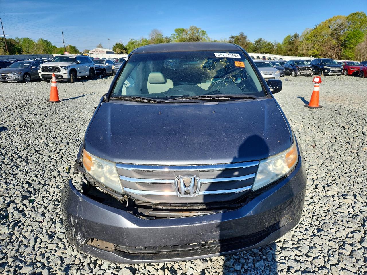 2011 Honda Odyssey Ex Gray vin: 5FNRL5H41BB031071
