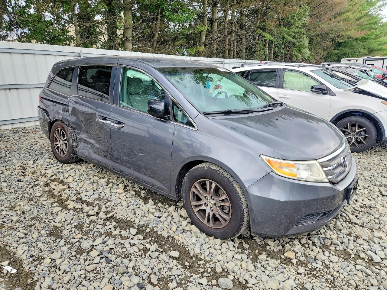 2011 Honda Odyssey Ex Gray vin: 5FNRL5H41BB074051
