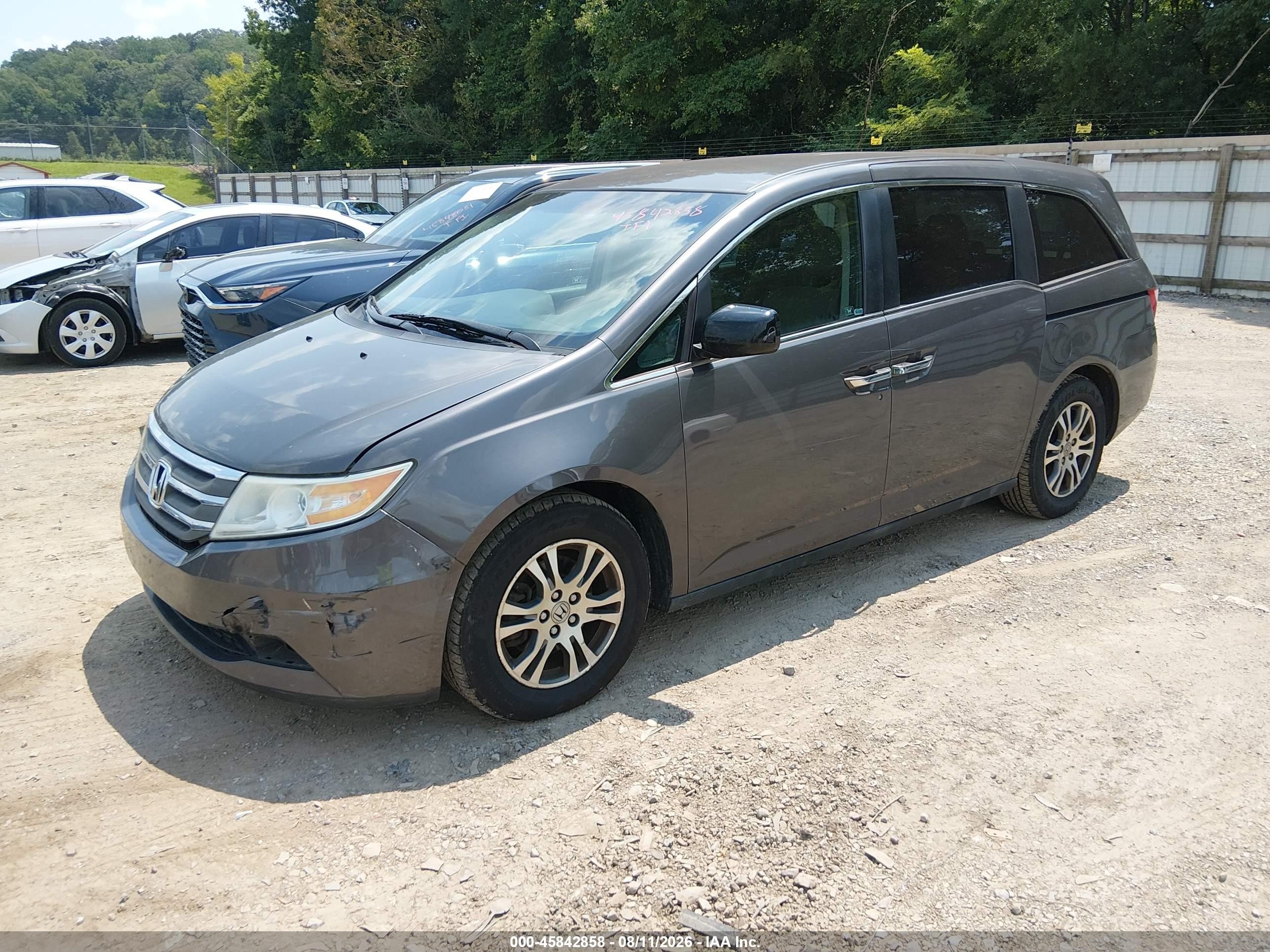 2012 Honda Odyssey Ex Gray vin: 5FNRL5H41CB033646