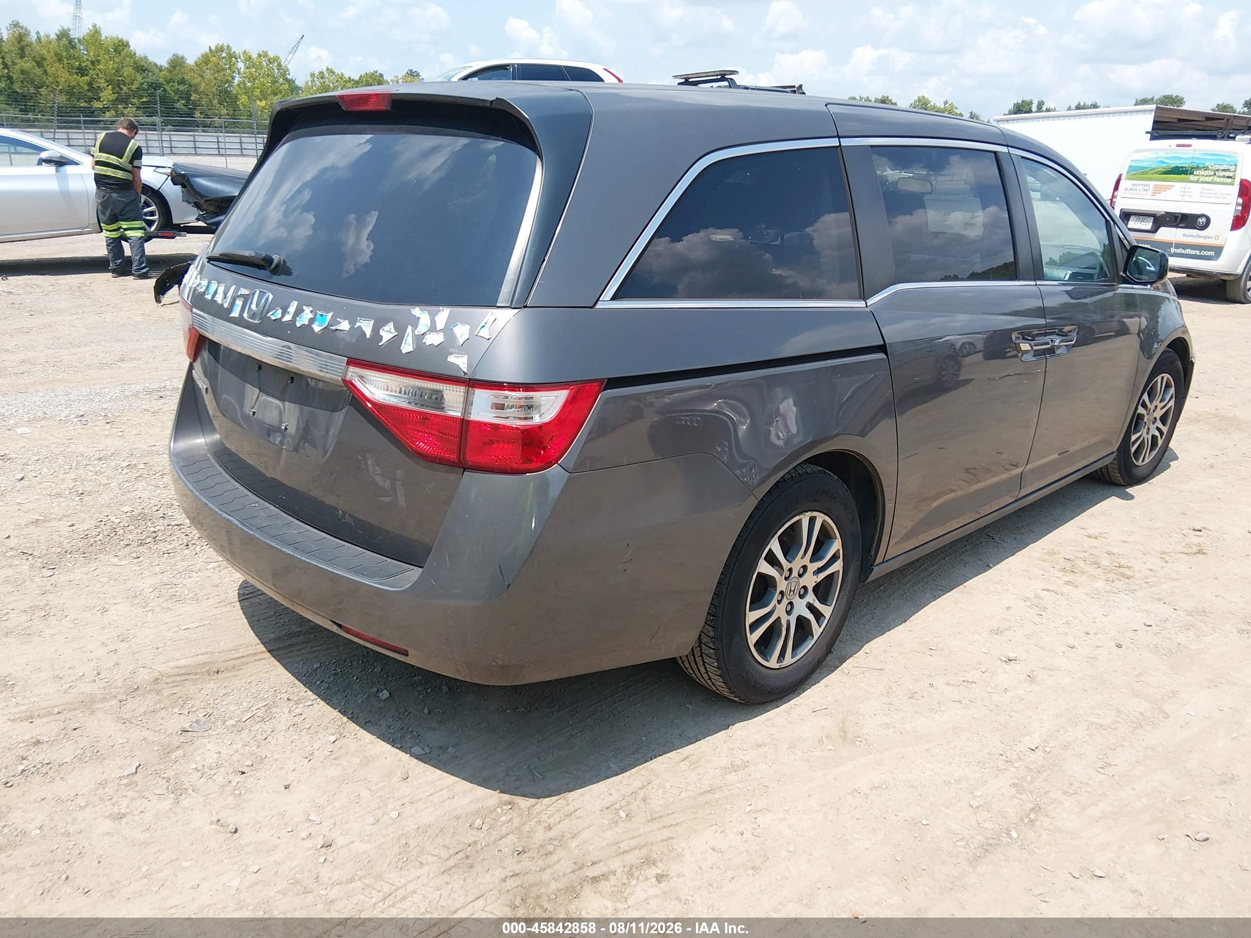 2012 Honda Odyssey Ex Gray vin: 5FNRL5H41CB033646
