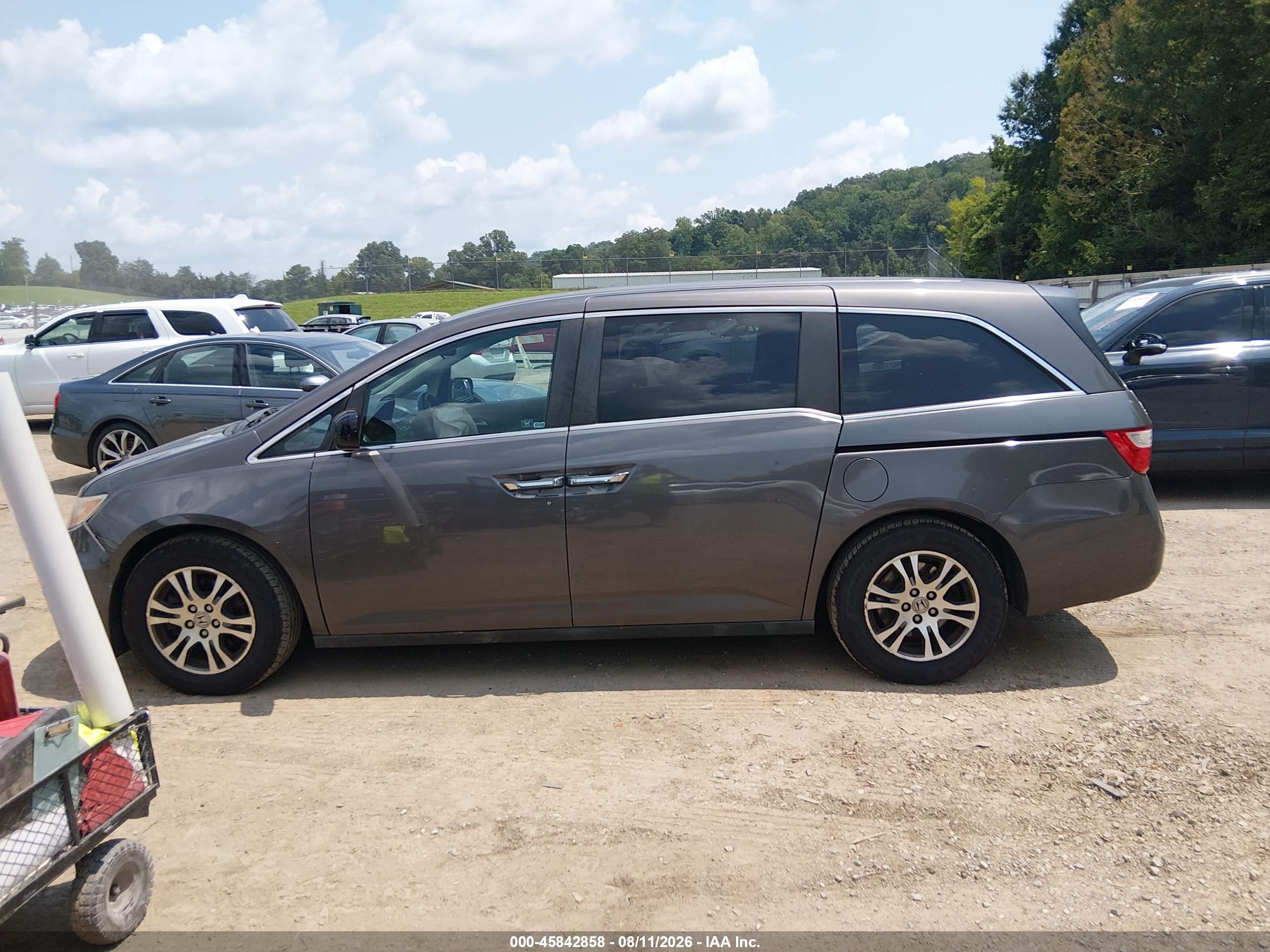 2012 Honda Odyssey Ex Gray vin: 5FNRL5H41CB033646