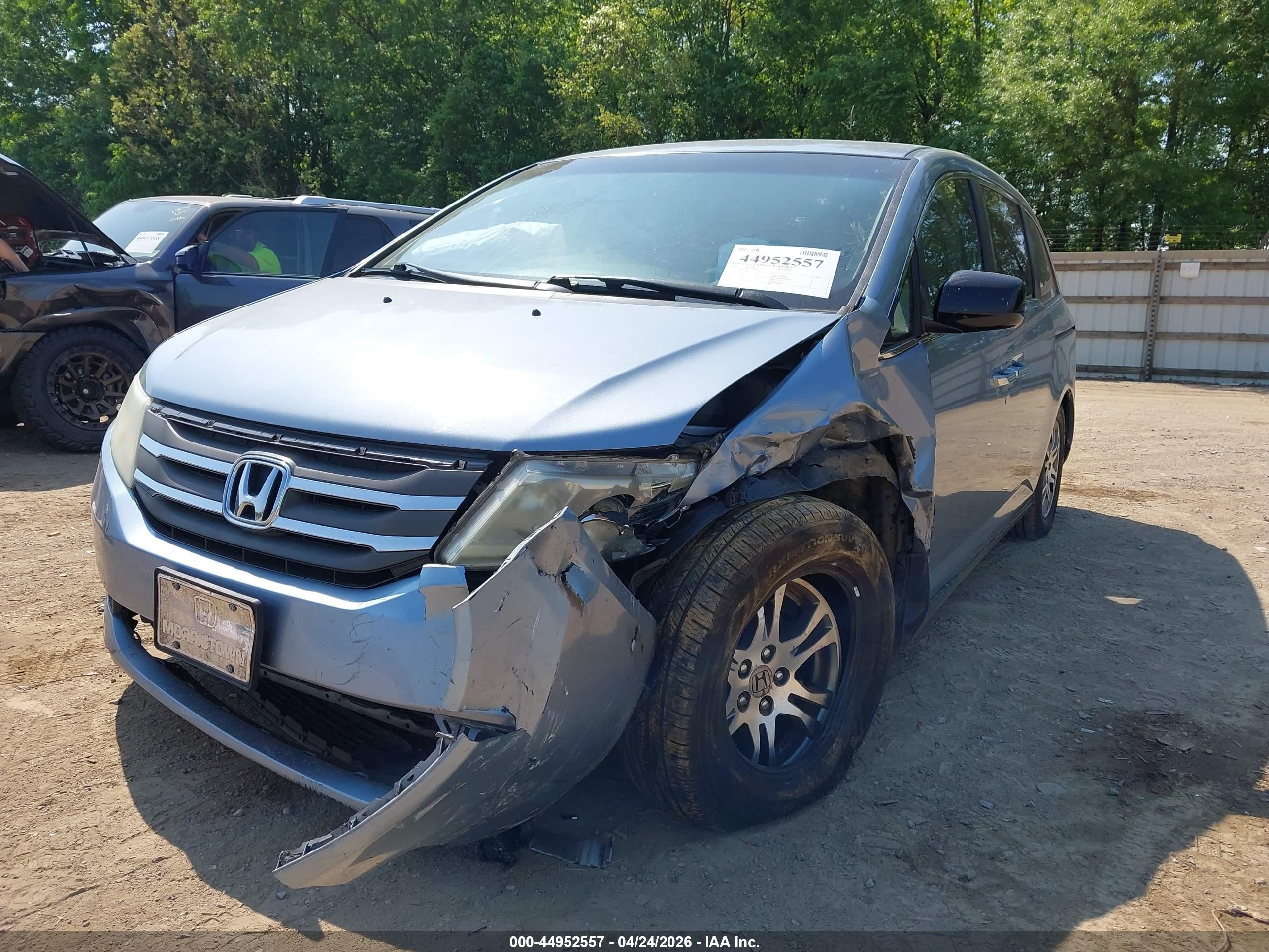 2012 Honda Odyssey Ex Blue vin: 5FNRL5H41CB133858