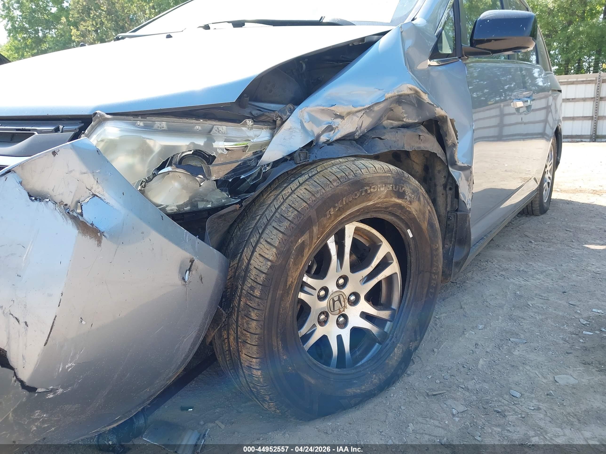 2012 Honda Odyssey Ex Blue vin: 5FNRL5H41CB133858