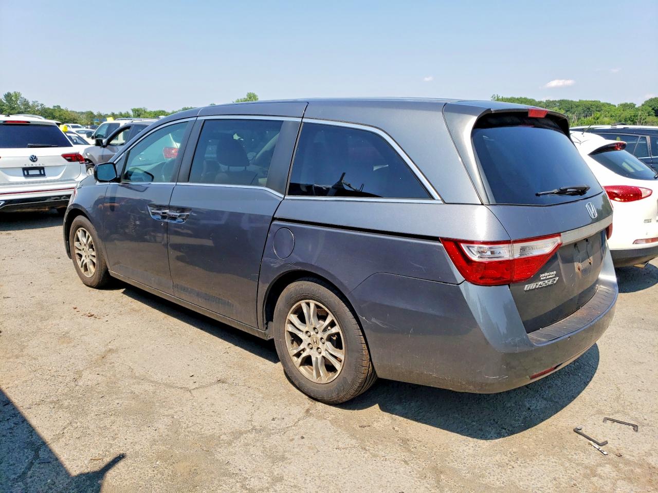 2013 Honda Odyssey Ex Gray vin: 5FNRL5H41DB007484