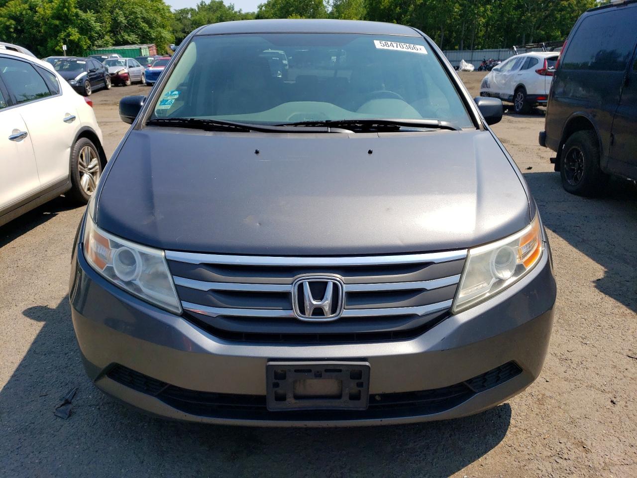 2013 Honda Odyssey Ex Gray vin: 5FNRL5H41DB007484