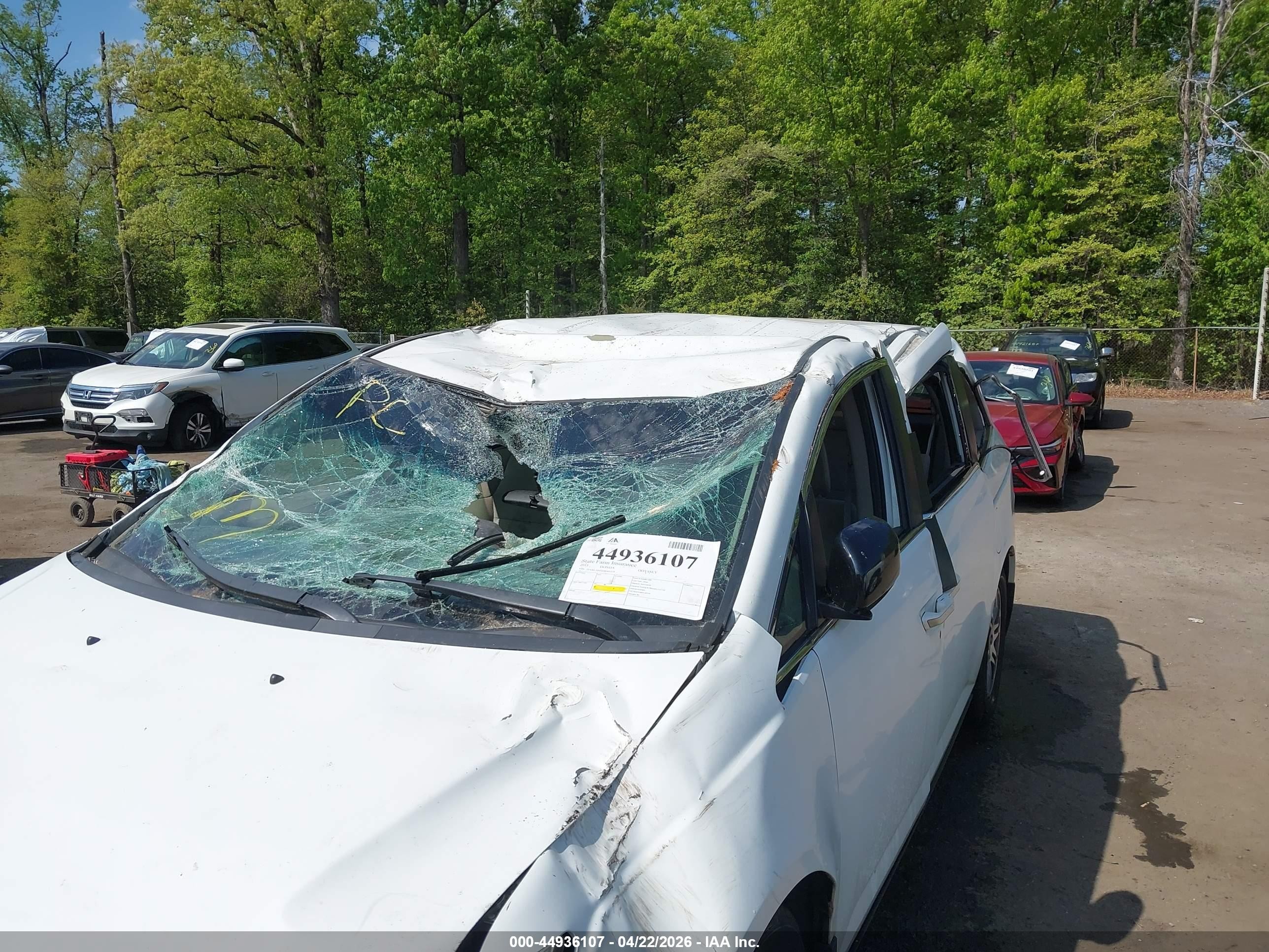 2013 Honda Odyssey Ex White vin: 5FNRL5H41DB060329