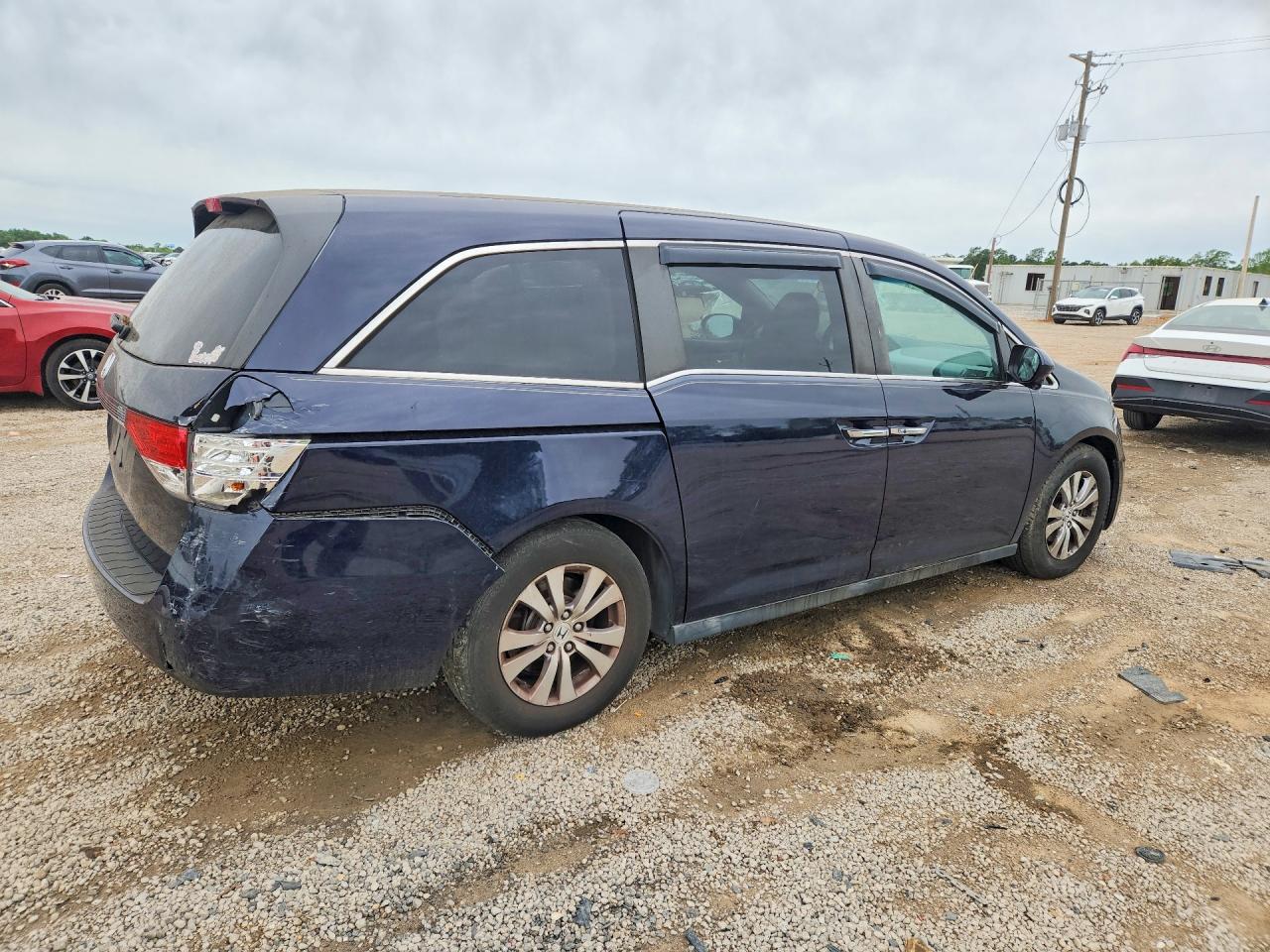 2014 Honda Odyssey Ex Blue vin: 5FNRL5H41EB001654