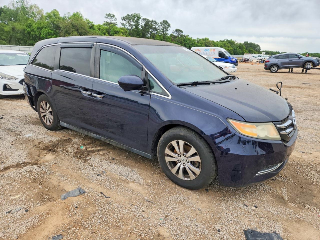 2014 Honda Odyssey Ex Blue vin: 5FNRL5H41EB001654